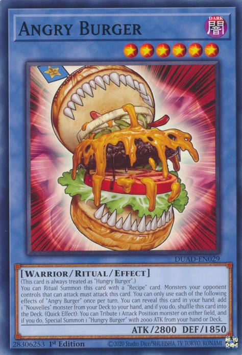 Yu-Gi-Oh! Angry Burger - DUAD-EN029 - Common - 1st Edition