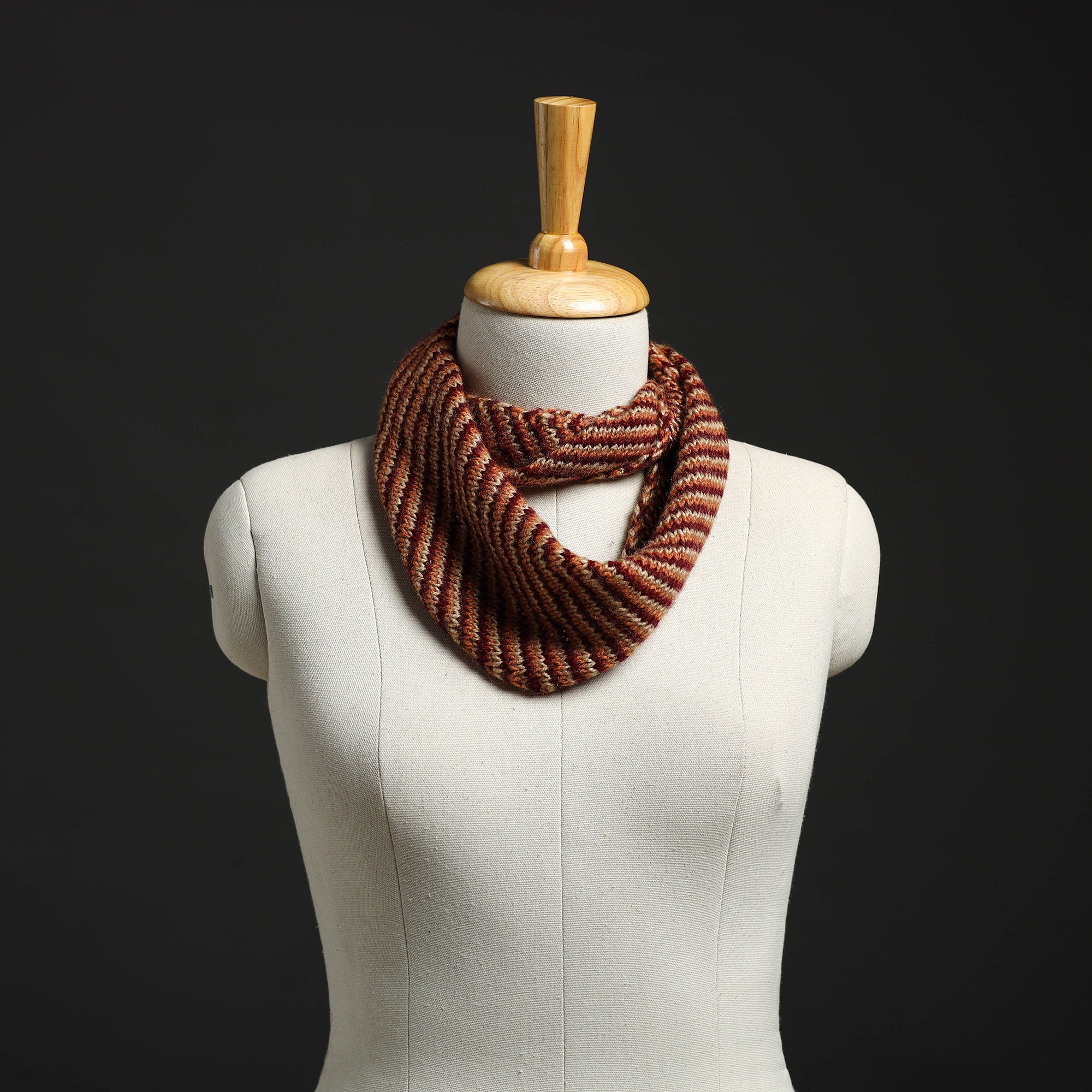 KILMORA Brown - Kumaun Hand Knitted Woolen Neck Warmer 22