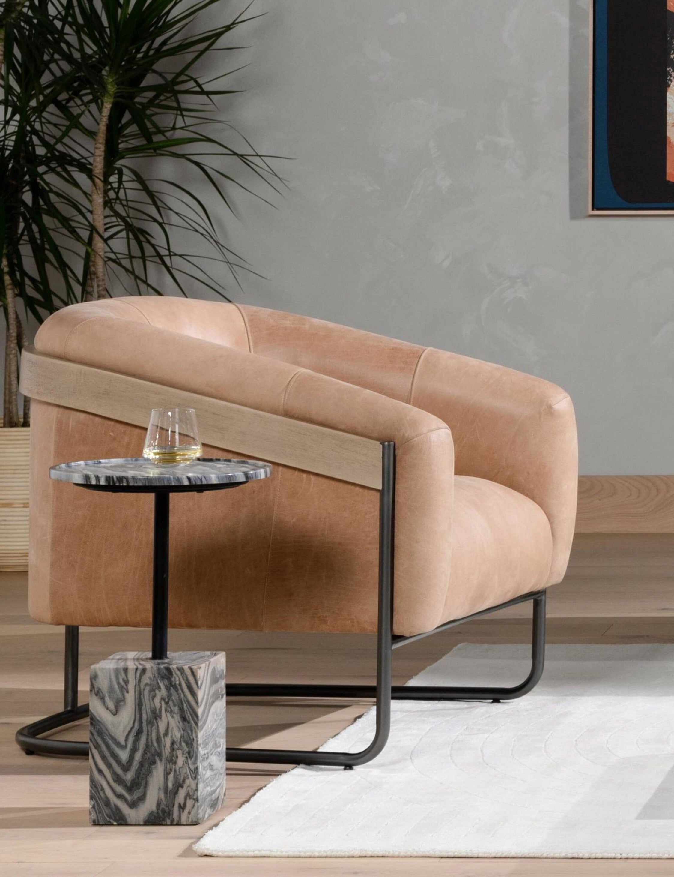 Lulu and Georgia Gianni Leather Accent Chair