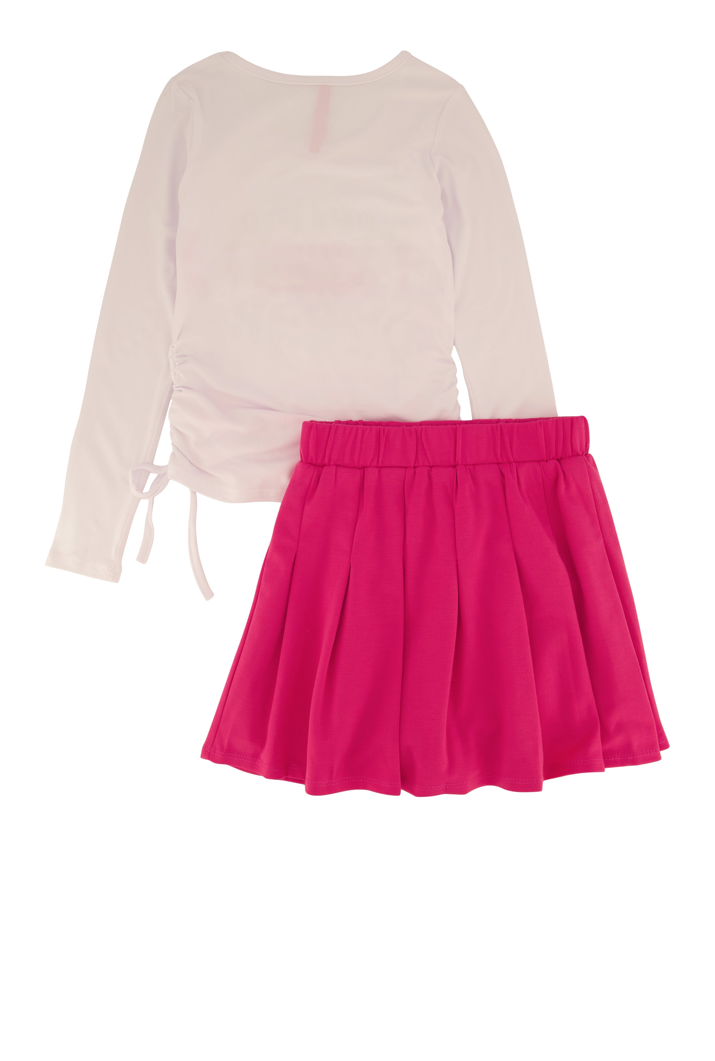 Rainbow Shops Little Girls Believe In Your Dreams Top and Pleated Skirt - view 2