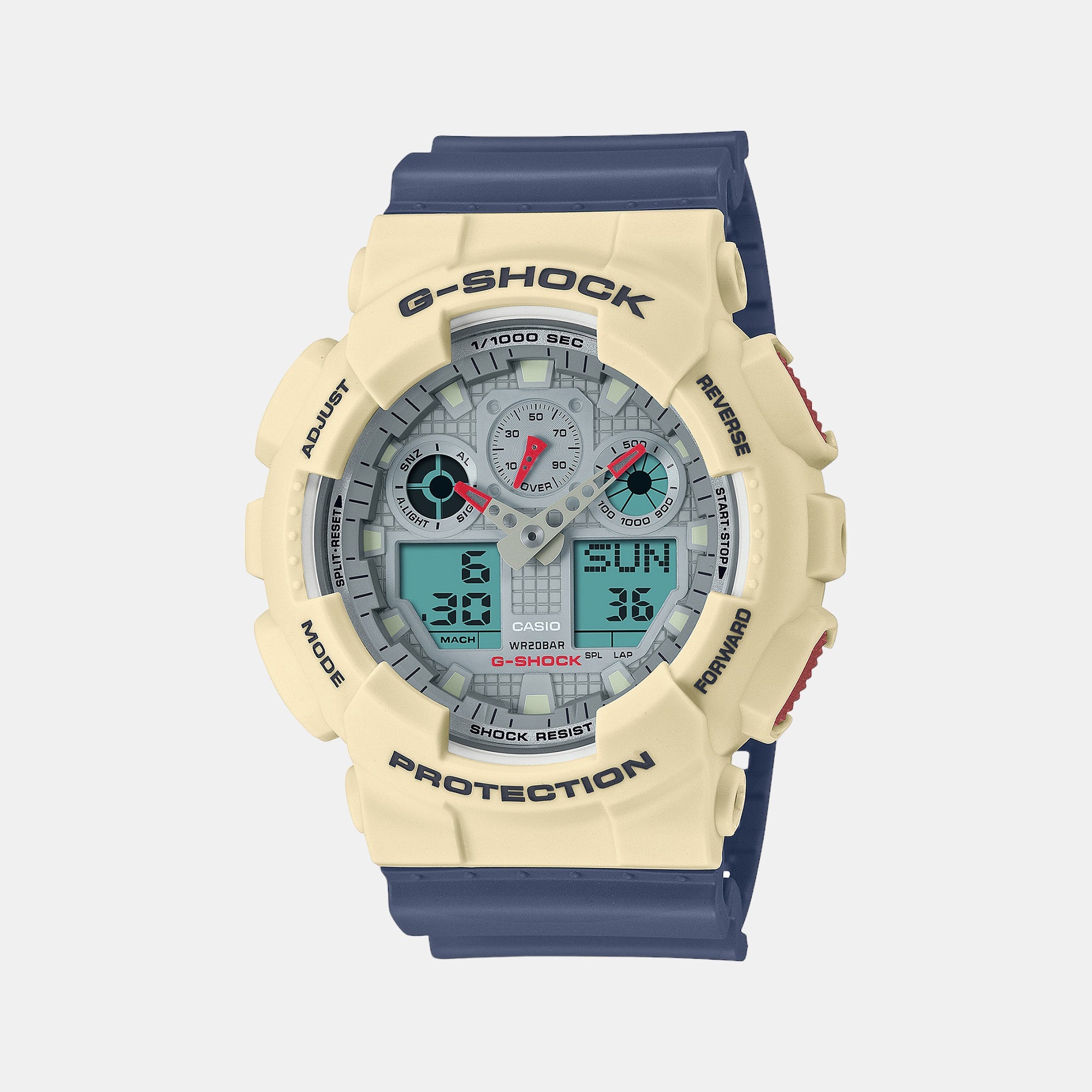 Casio G-Shock Men Quartz Grey Dial Analog-Digital Resin Watch G1428