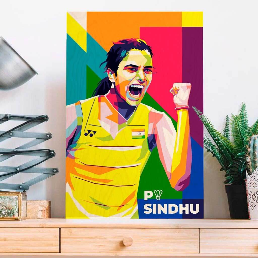 Bigsmall_cc PV Sindhu Printed Wooden Frame