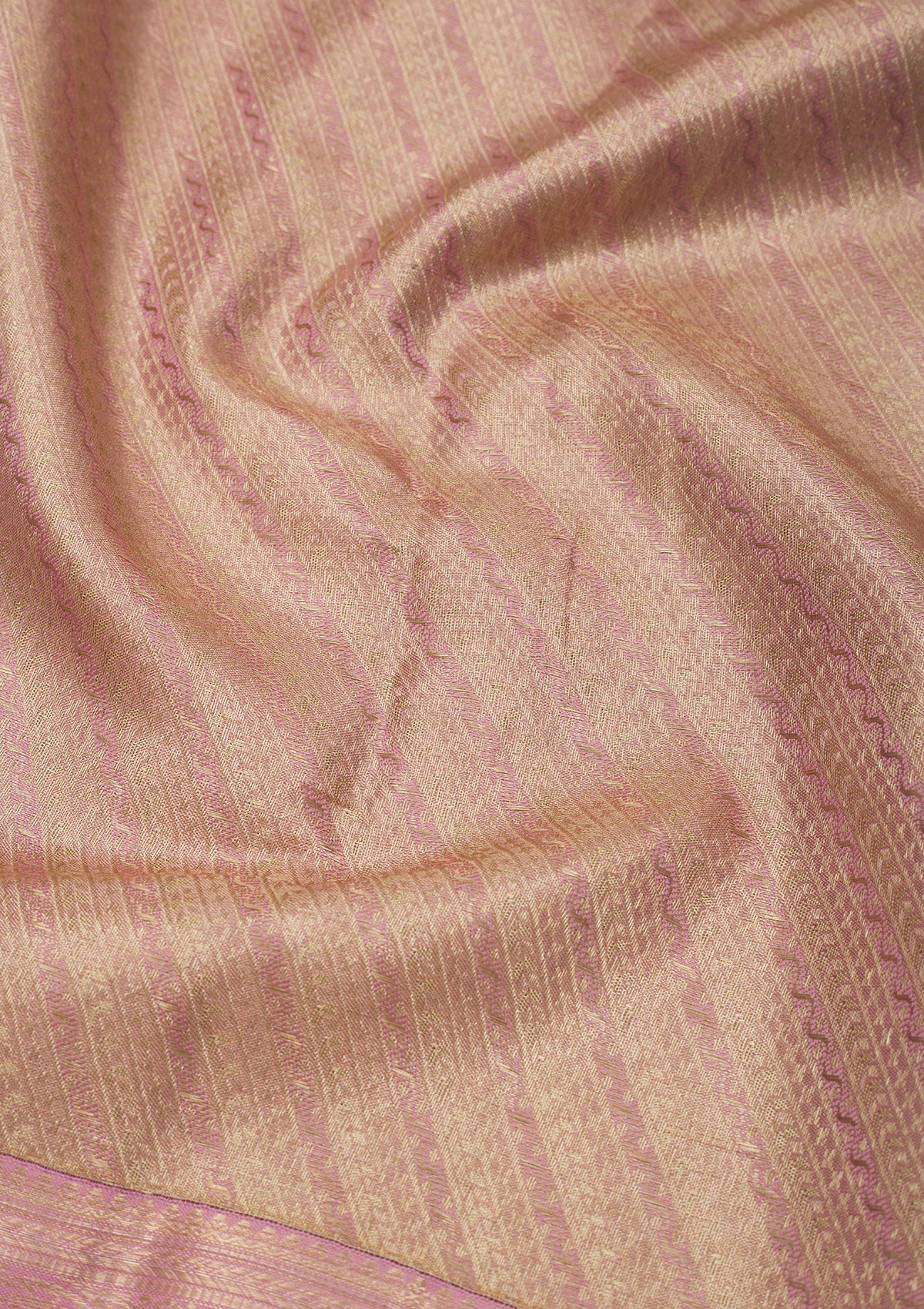 Koskii Baby Pink Zariwork Pure Silk Saree – Women's - view 2