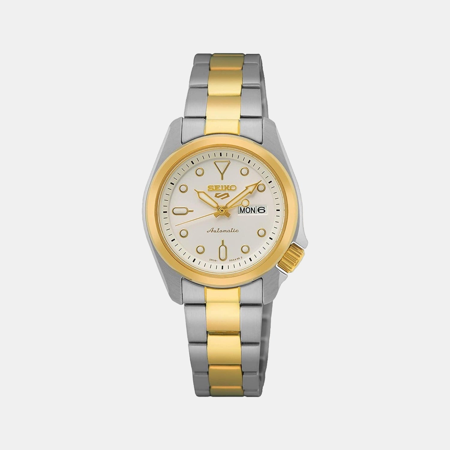 Seiko 5 Sports Women Automatic Silver Dial Analog Stainless Steel Watch SRE004K1