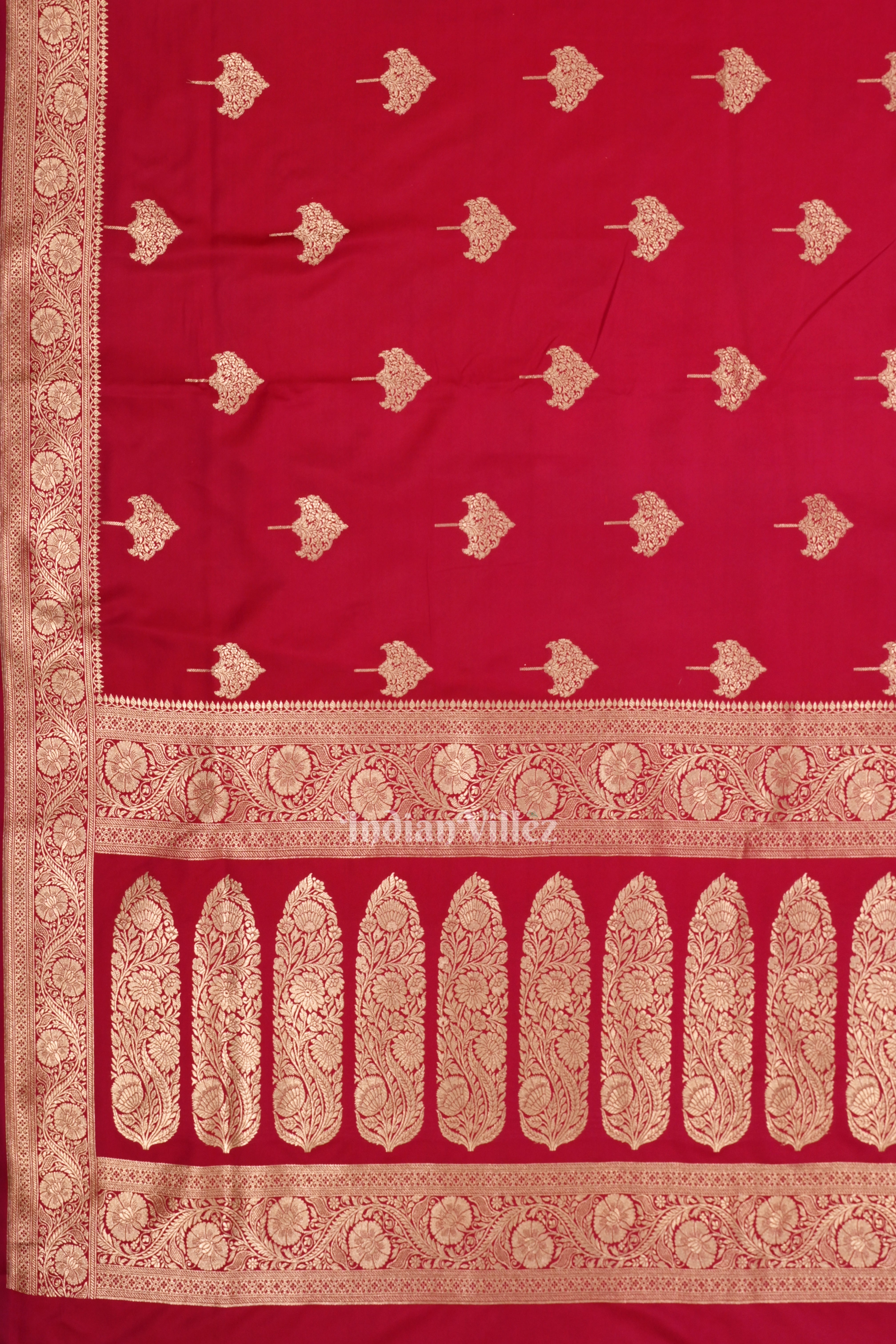IndianVillèz Latest Gergeous Bridal Rani Pink Soft Pure Mashru Satin Silk Banarasi Saree - view 3