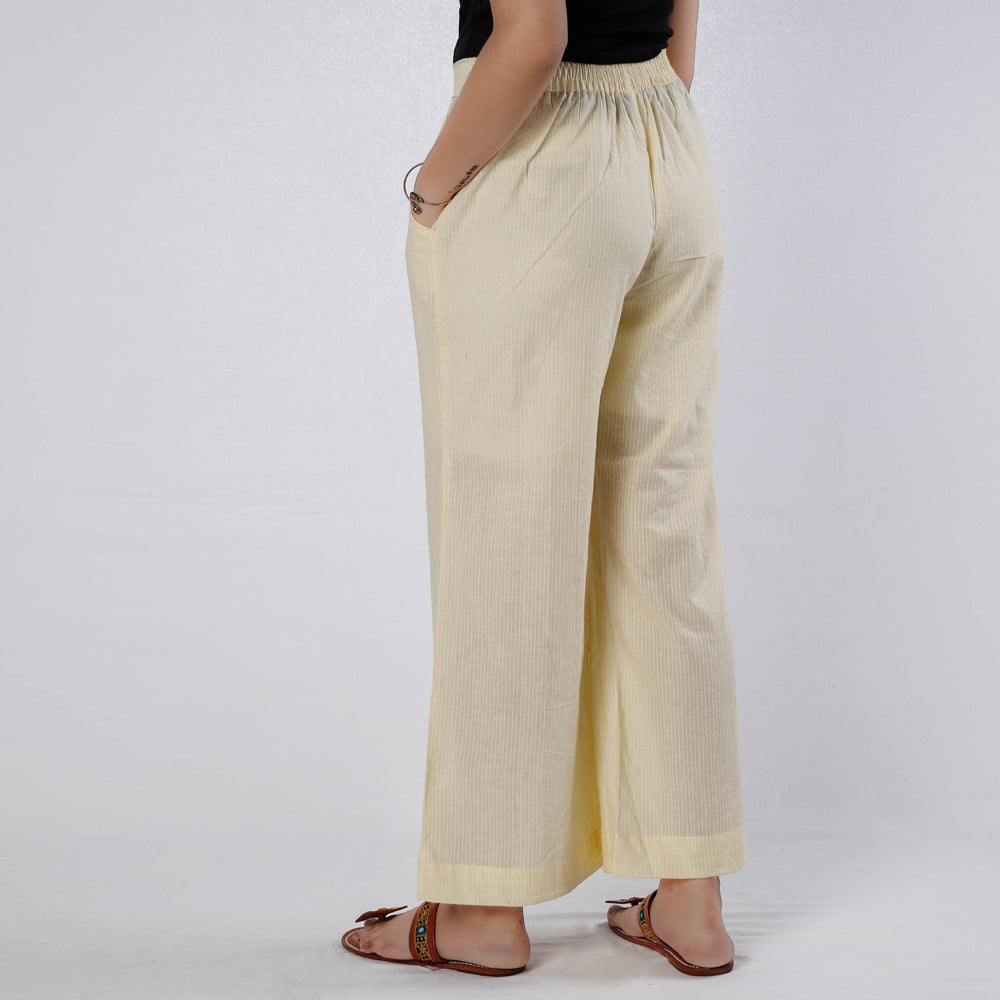 Beige - Running Stitch Cotton Palazzo by iTokri Casuals - view 3