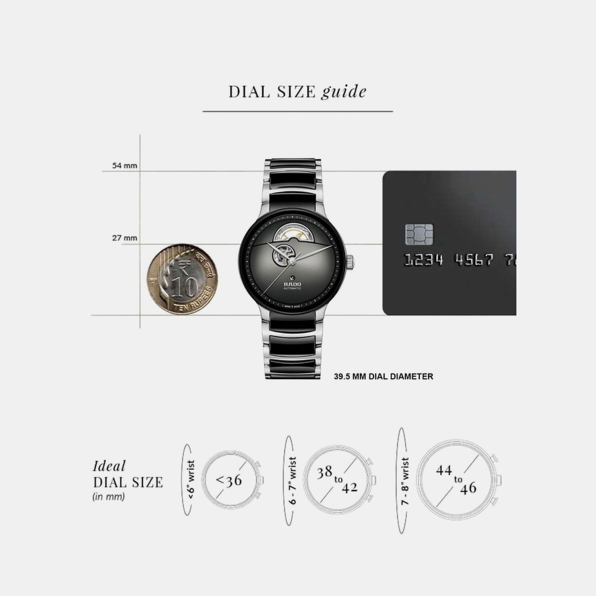 Rado Centrix Men Automatic Black Dial Analog Ceramic Watch R30012152 - view 5