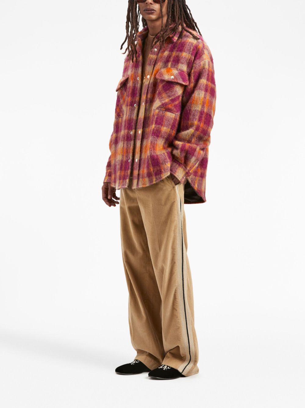 Palm Angels Checked wool overshirt - view 2