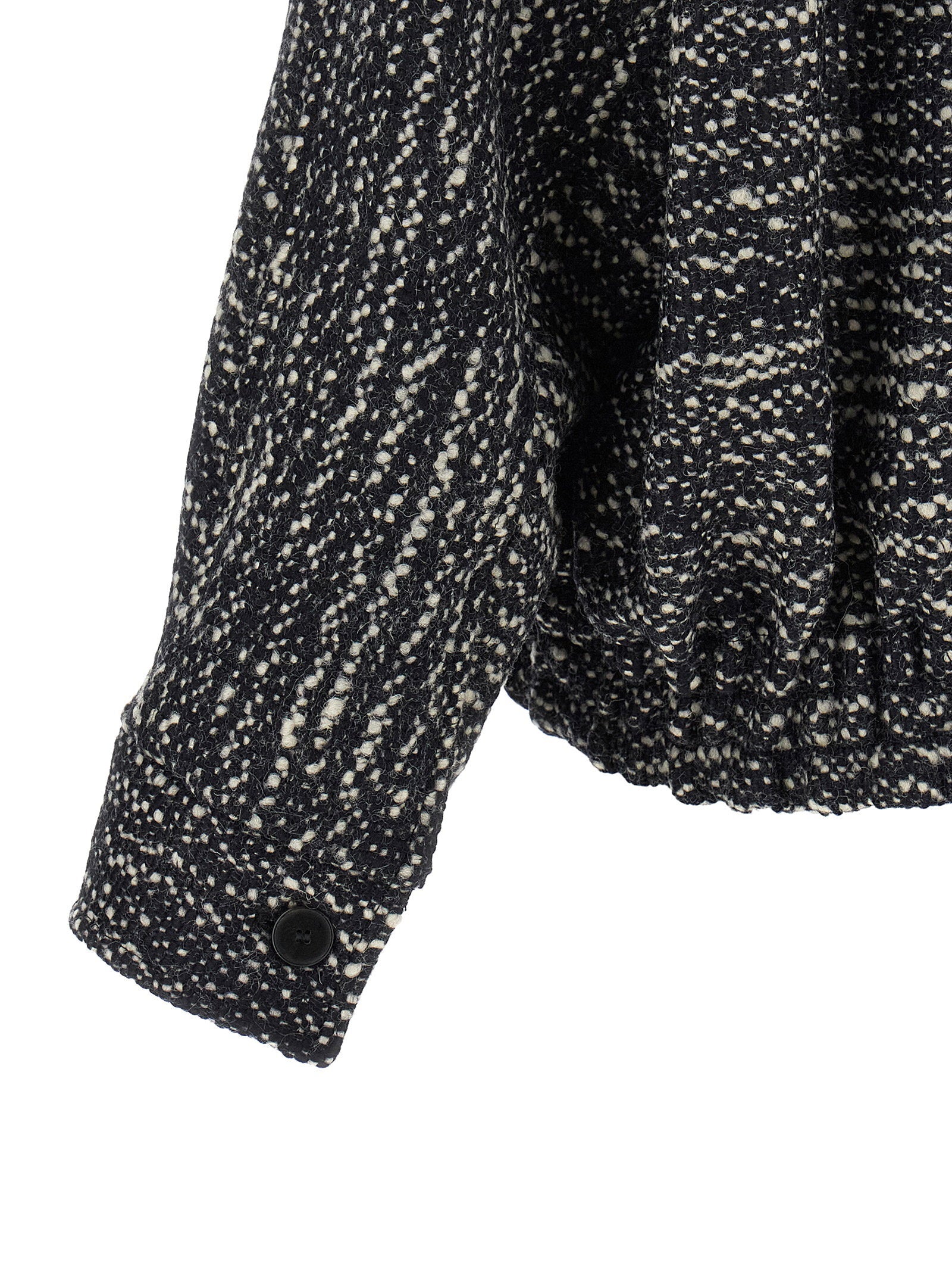 Darkpark Lee Bouclé Wool Bomber Jacket - view 4