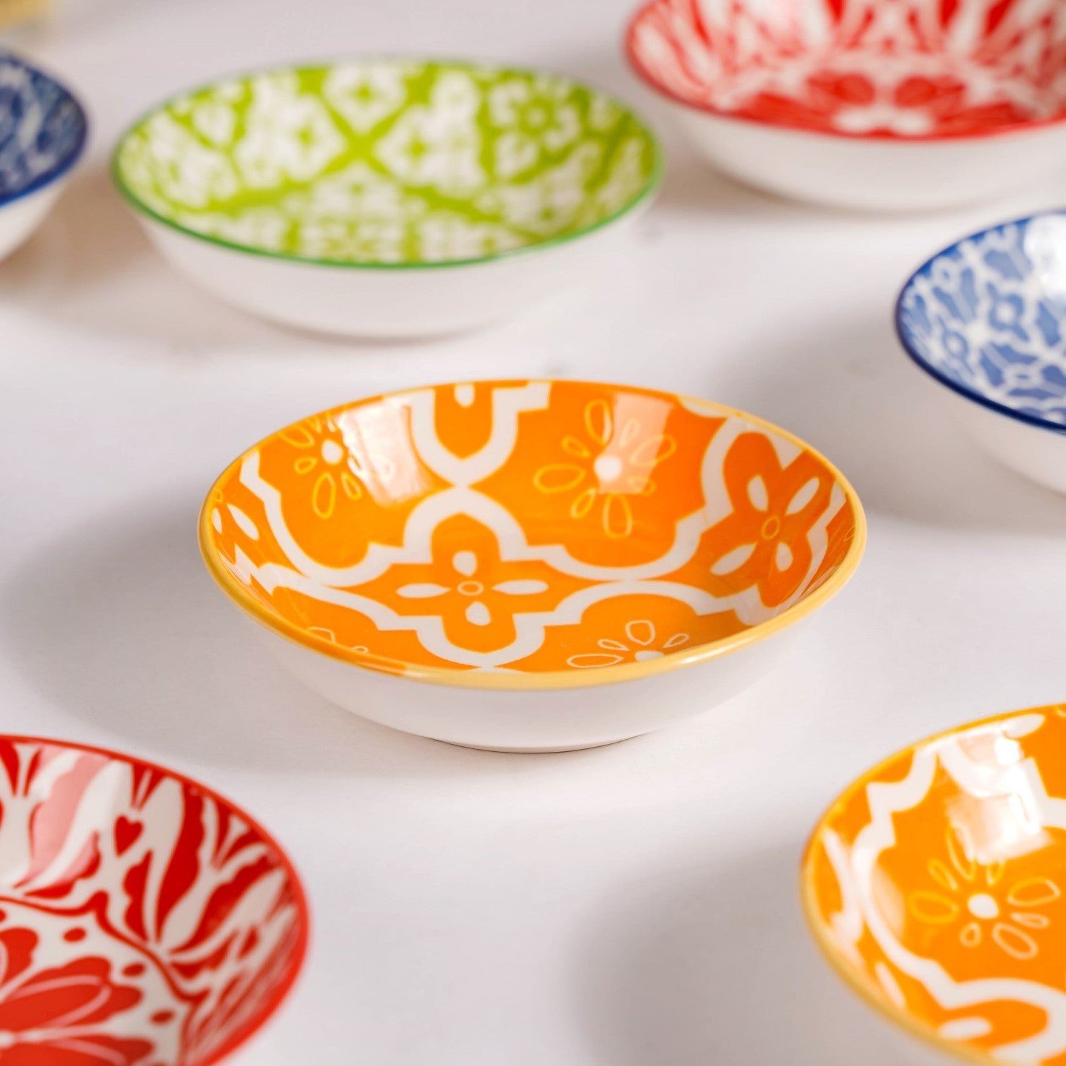 Nestasia Mediterranean Vibrancy Small Ceramic Bowls Set Of 8 70ml - view 7
