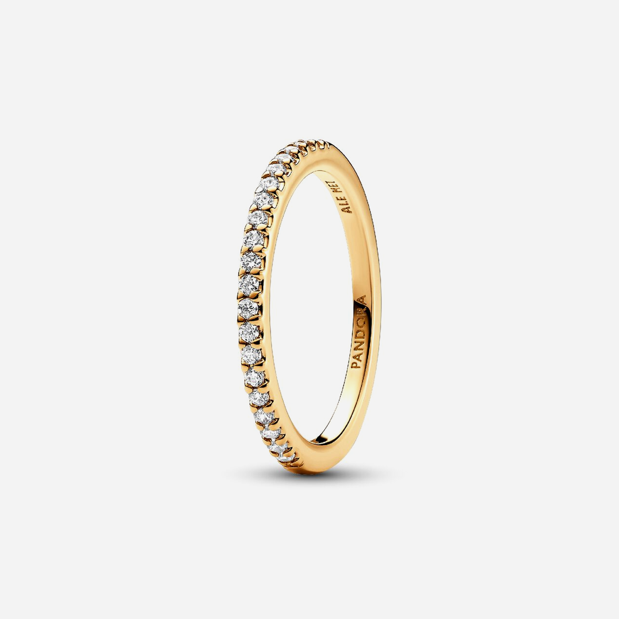 Pandora Sparkling Band Ring Gold Plated