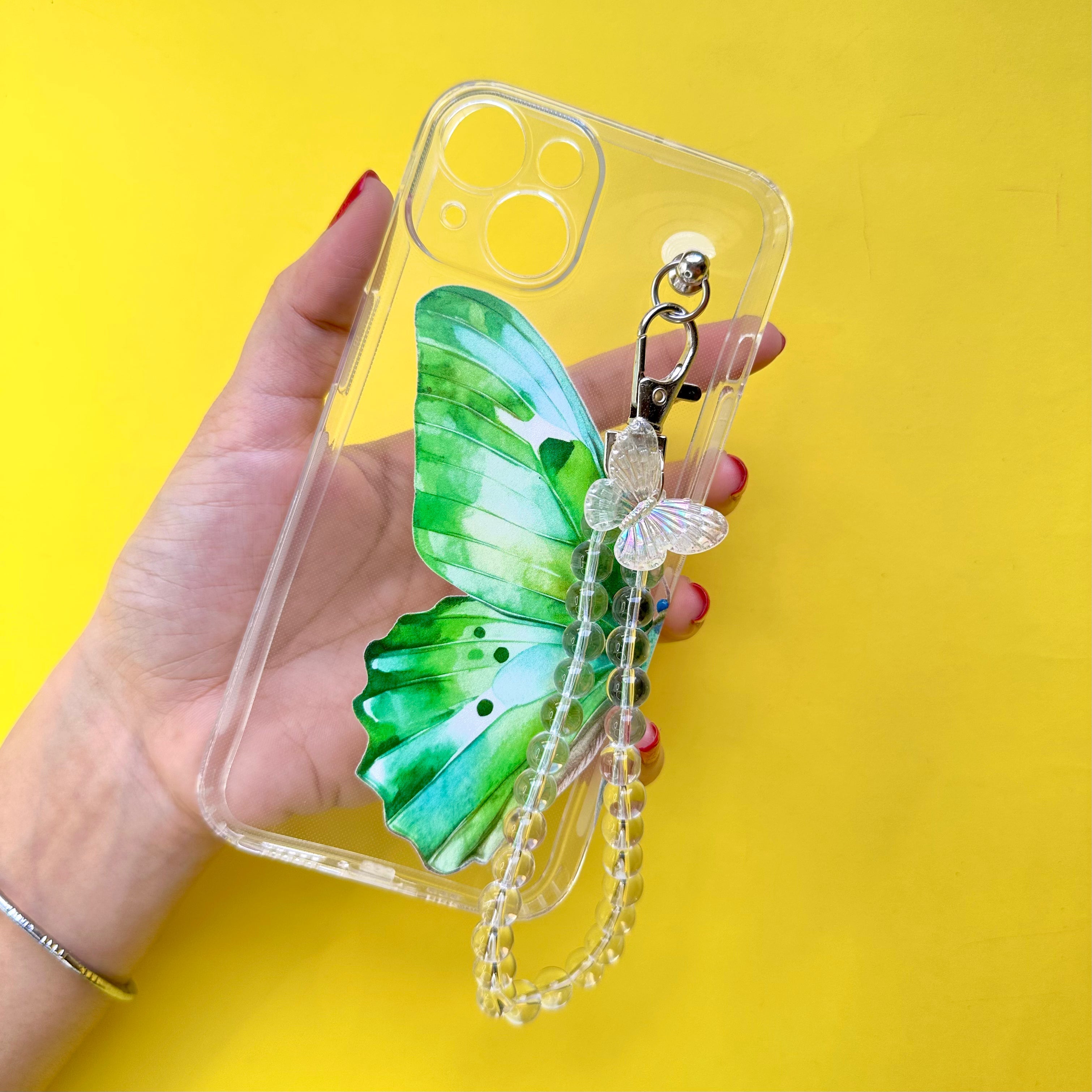 Casebasket Emeralda Transparent Pearlfly Fall Chain Phone Cover
