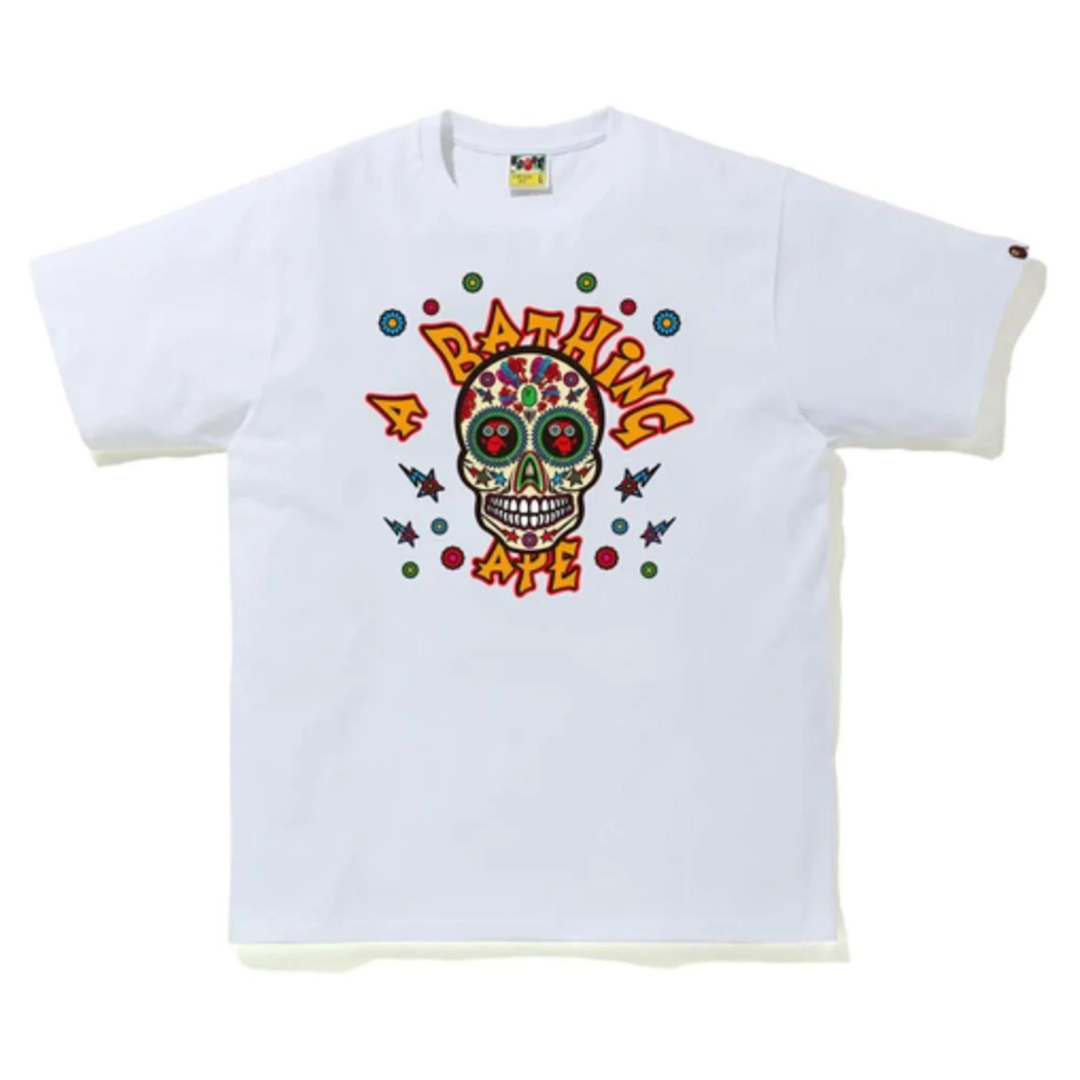 My Store Bape Sugar Skull White Tee