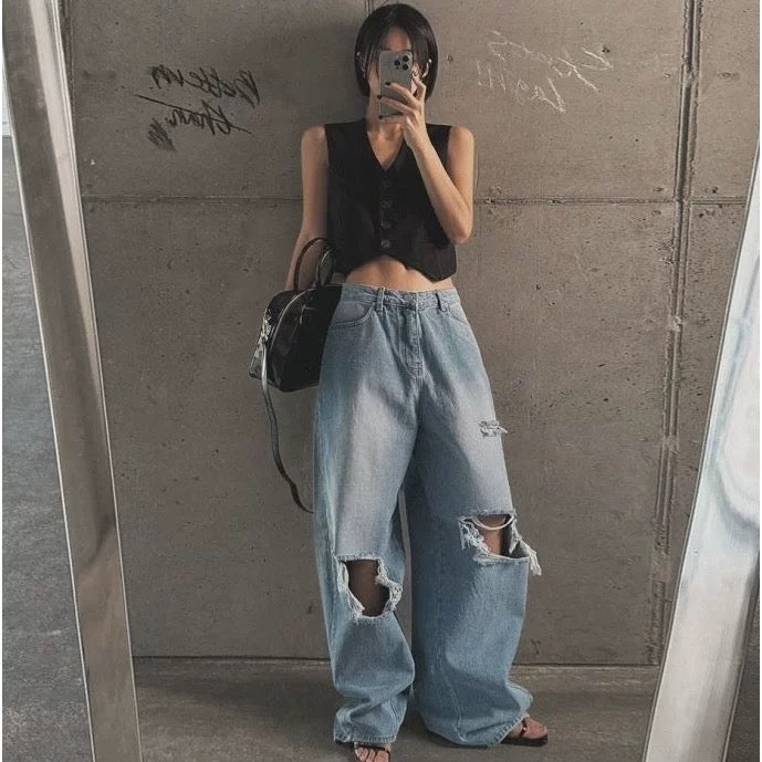 Alamode By Akanksha Mocha Cropped Statement Denim Jeans - view 2
