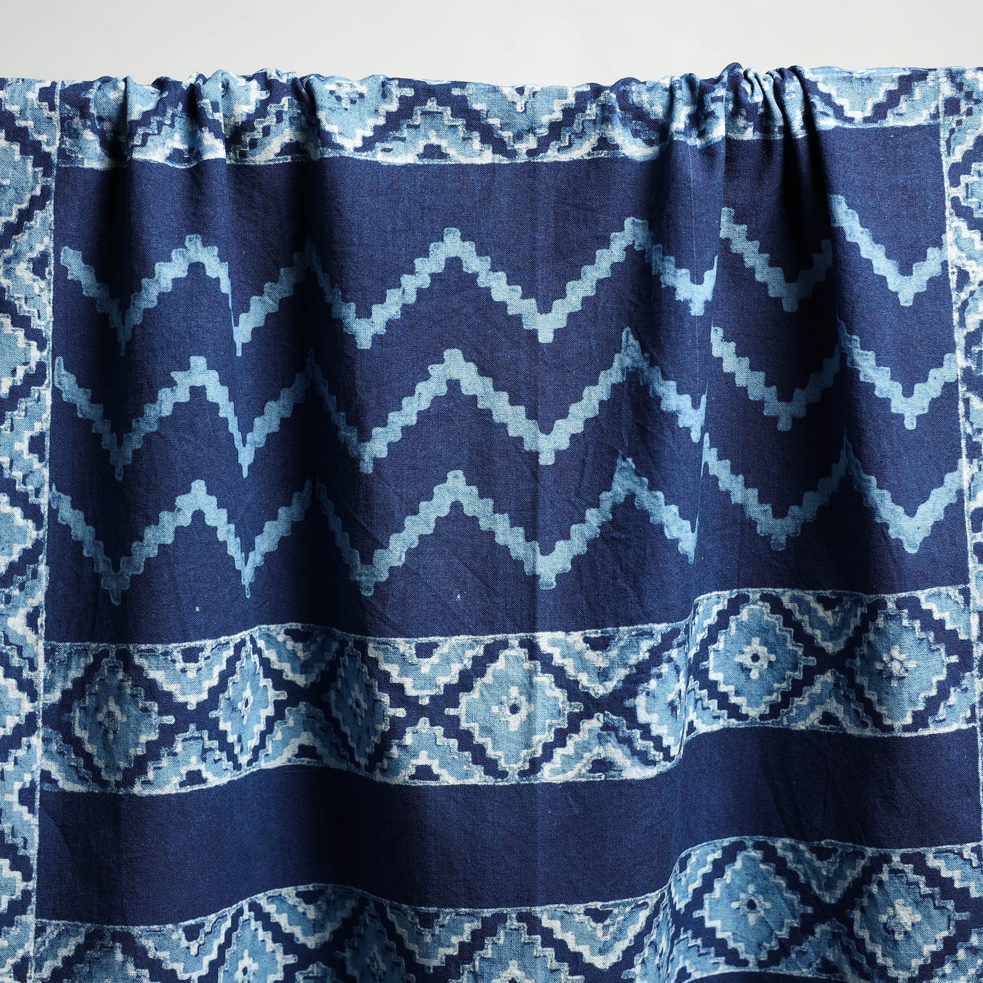HAVELI CHRONICLES Blue - Akola Block Print Pure Handloom Cotton Towel 08 - view 3