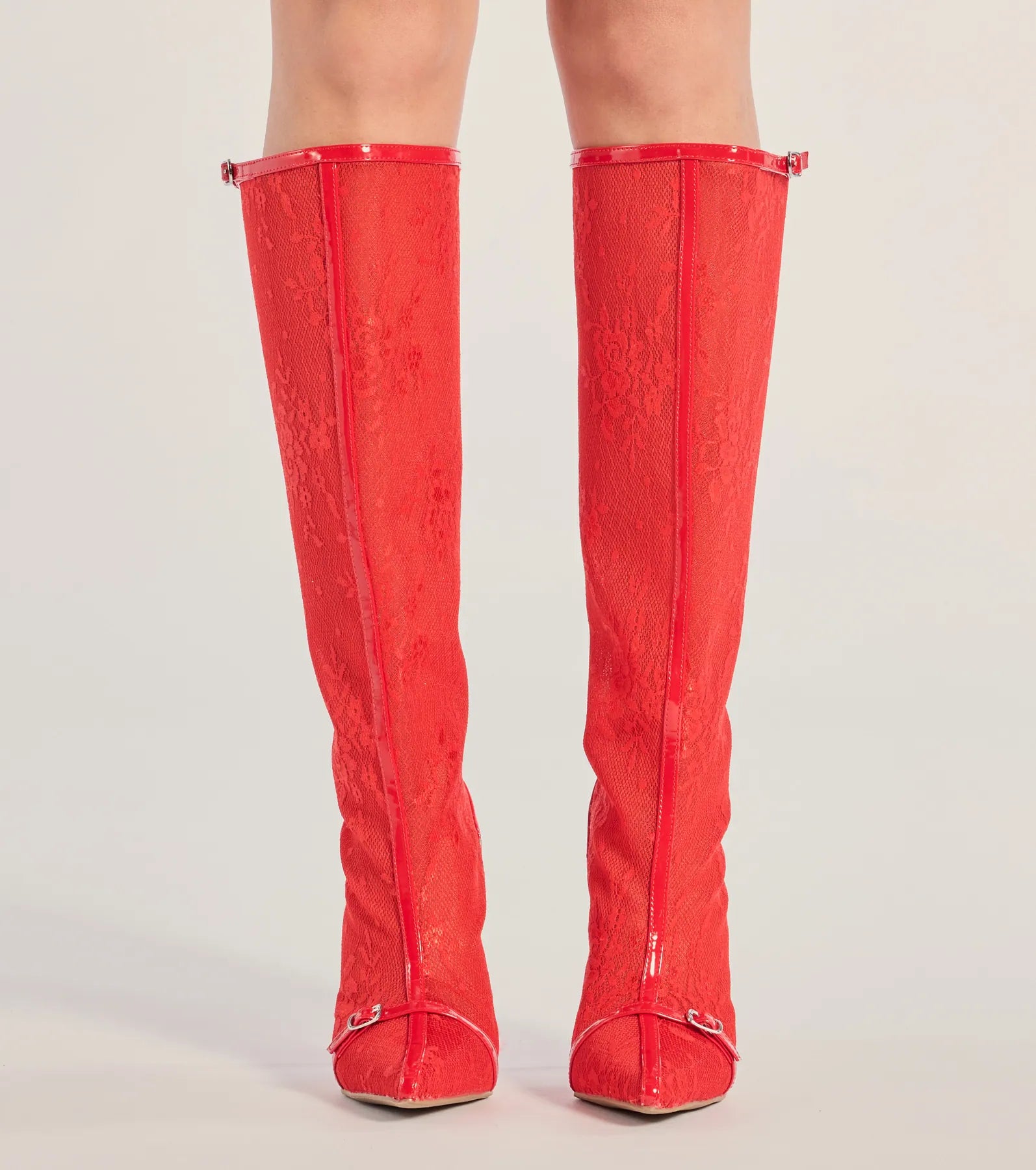 Windsor Sultry Strut Sheer Lace Under-The-Knee Boots - view 6