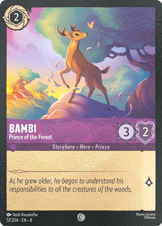 Lorcana Bambi - Prince of the Forest - 57/204 [Reign of Jafar] [Cold Foil]