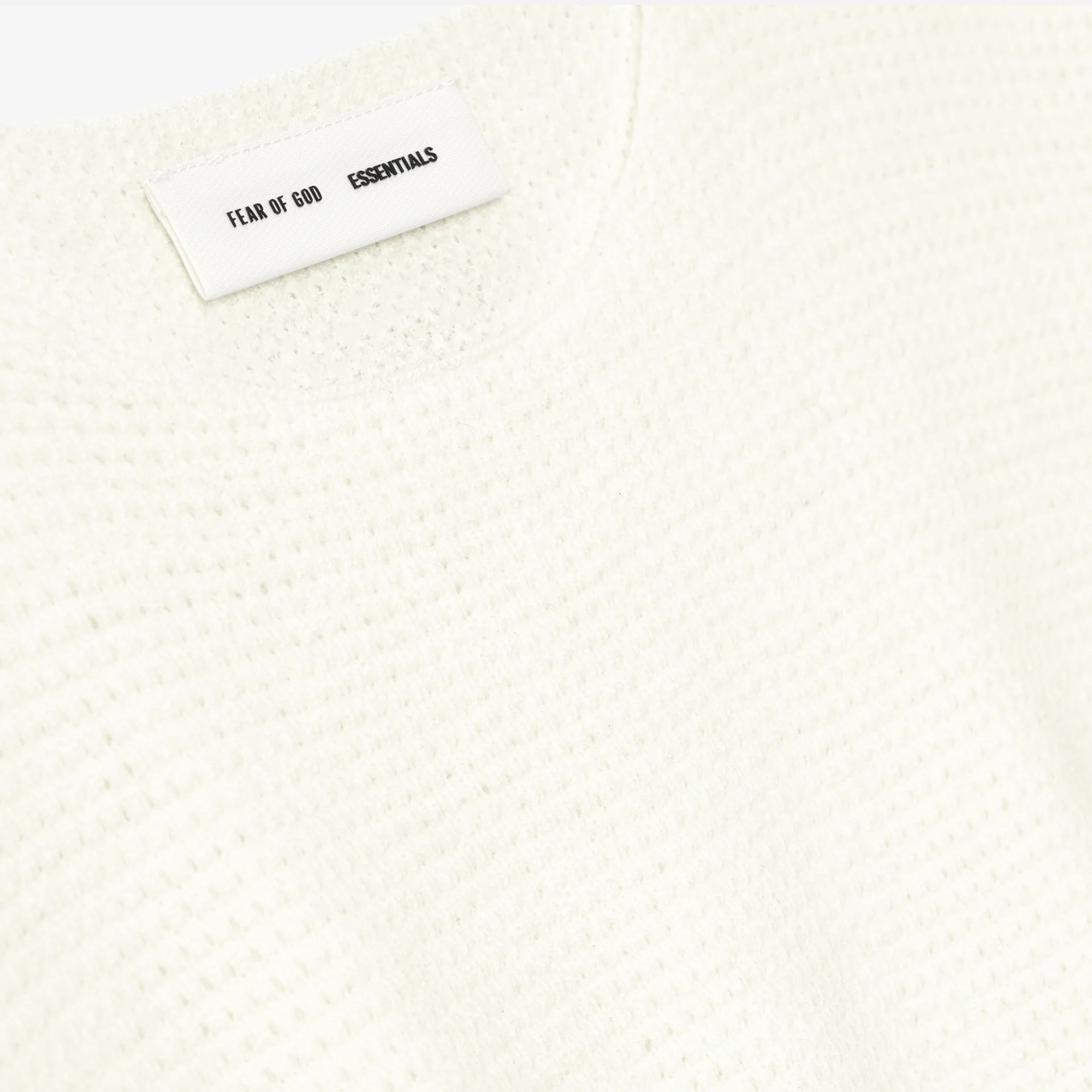 Fear Of God Essentials SS25 Waffle Short Sleeve Sweater- Cloud-White - view 2
