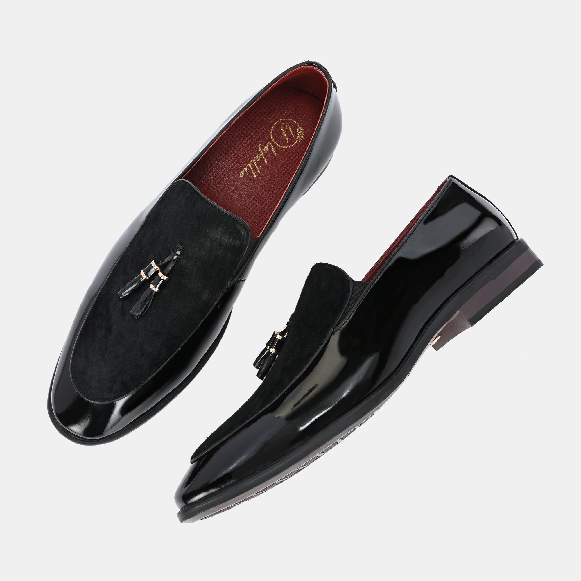 Stallion Tassel Loafers by Lafattio – Black - view 2