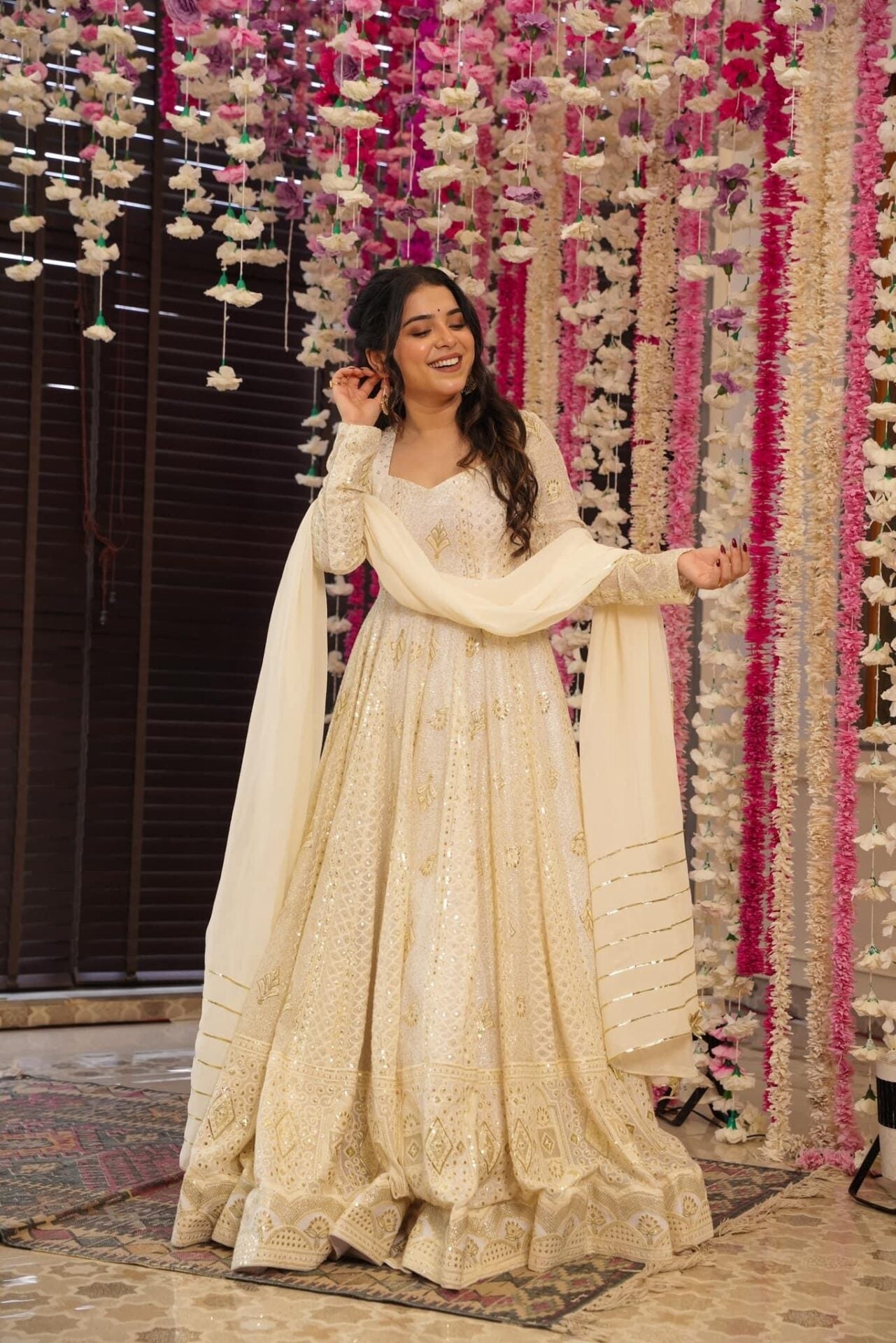 Idaho-o Malini heavy embroidered maxi set - view 2