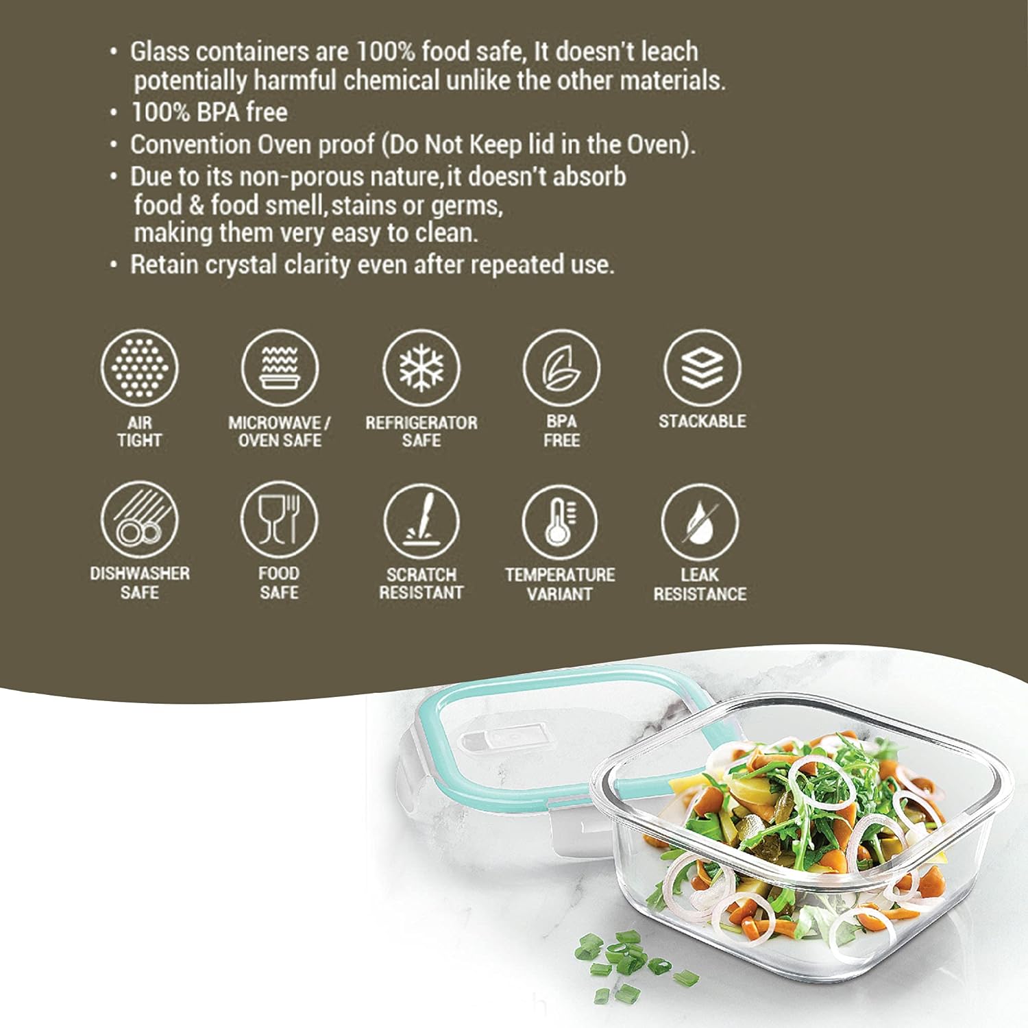 Clip Fresh Square Container (Treo by Milton) – Transparent - view 3