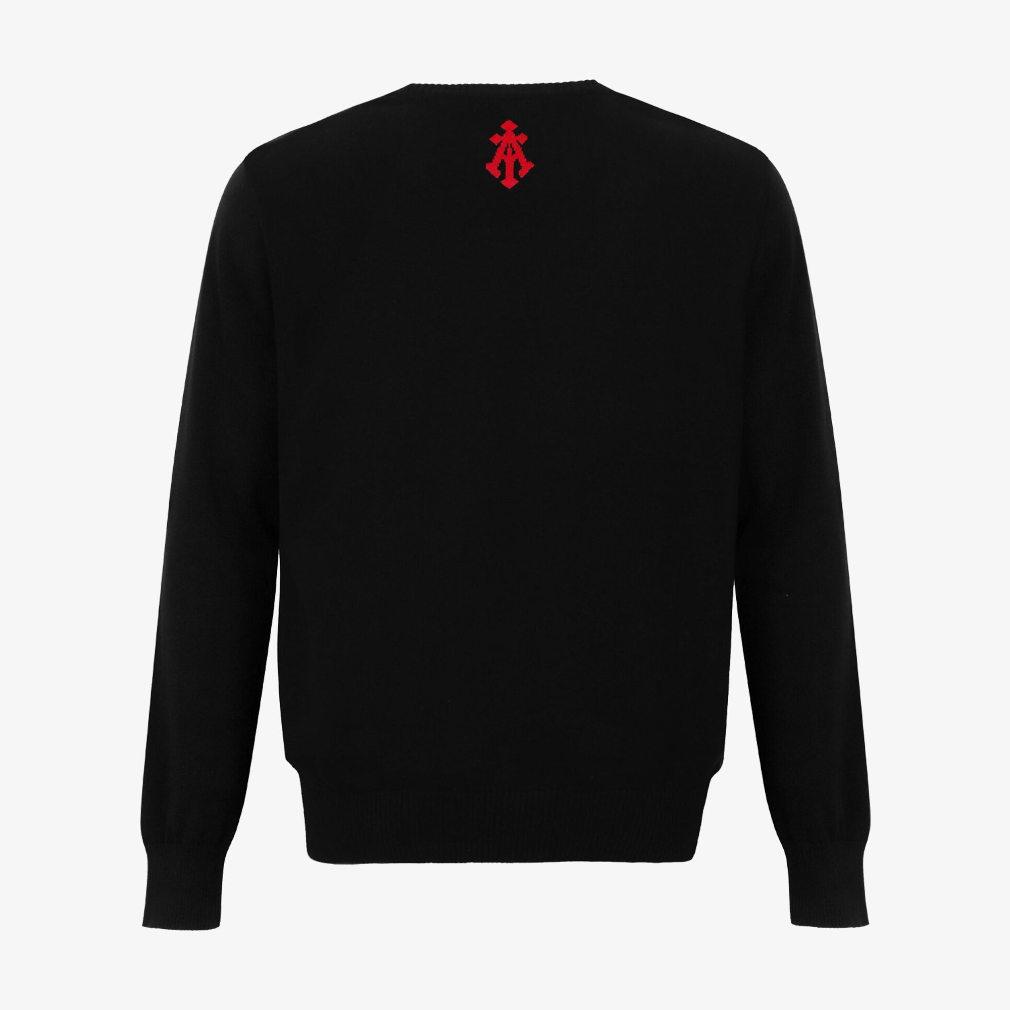Almost Gods | Gothic Logo Knitted Sweater { Black - view 2
