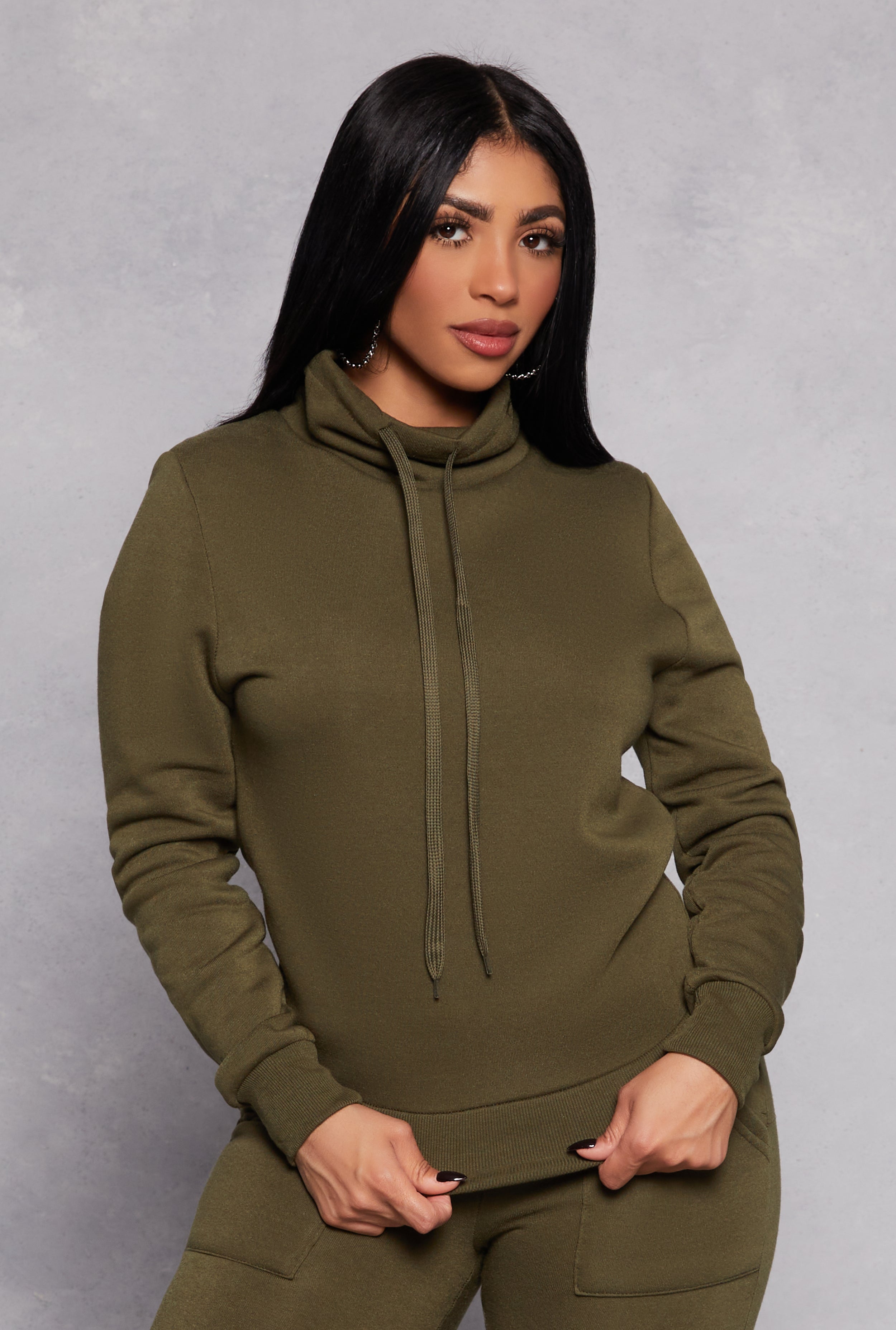 Rainbow Shops Funnel Neck Sweatshirt – Women's