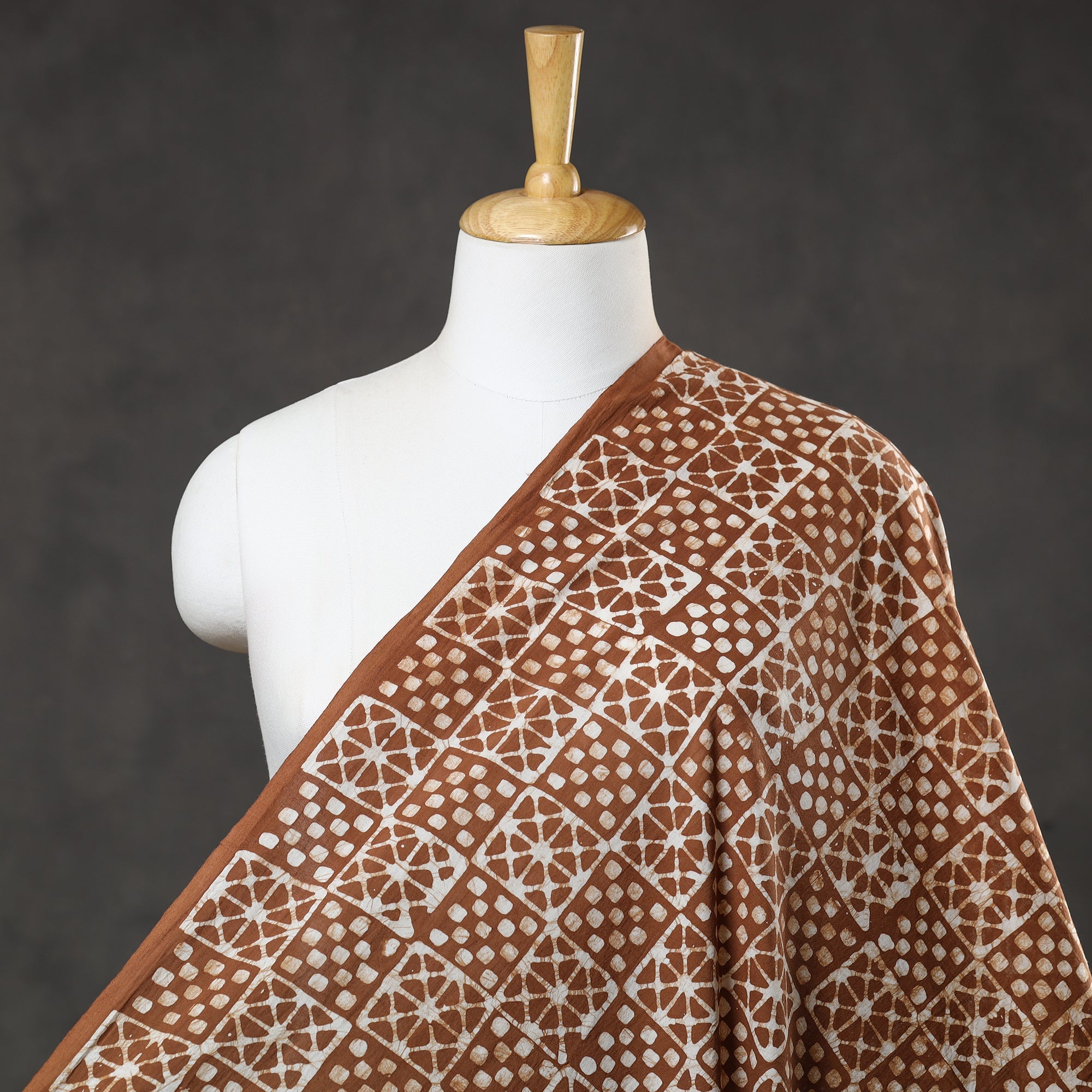 BATIK BY MD. SHARIFF Brown - Hand Printed Cotton Batik Fabric 16