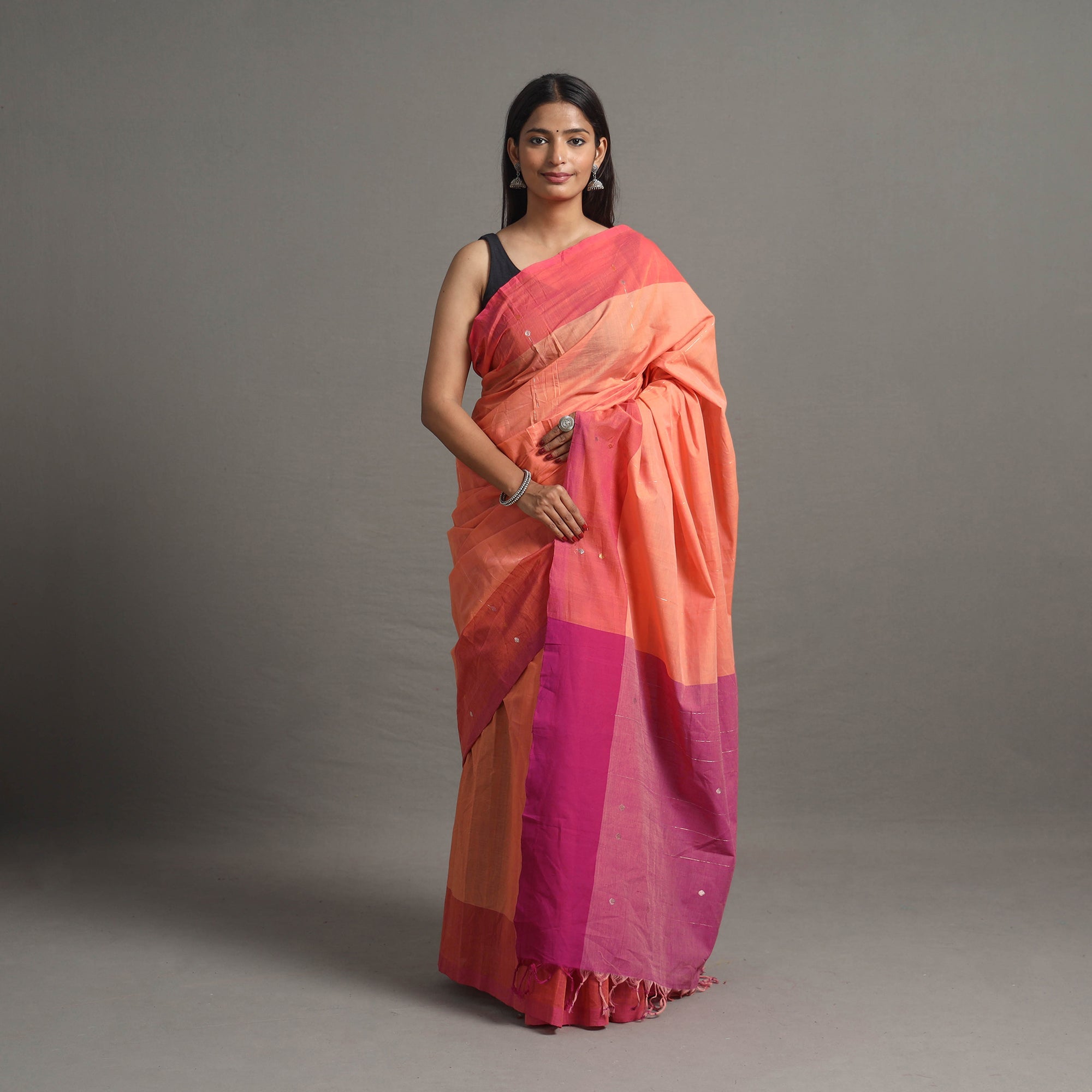 CHITRIKA Suman Zari Buta Cotton Handloom Saree 117