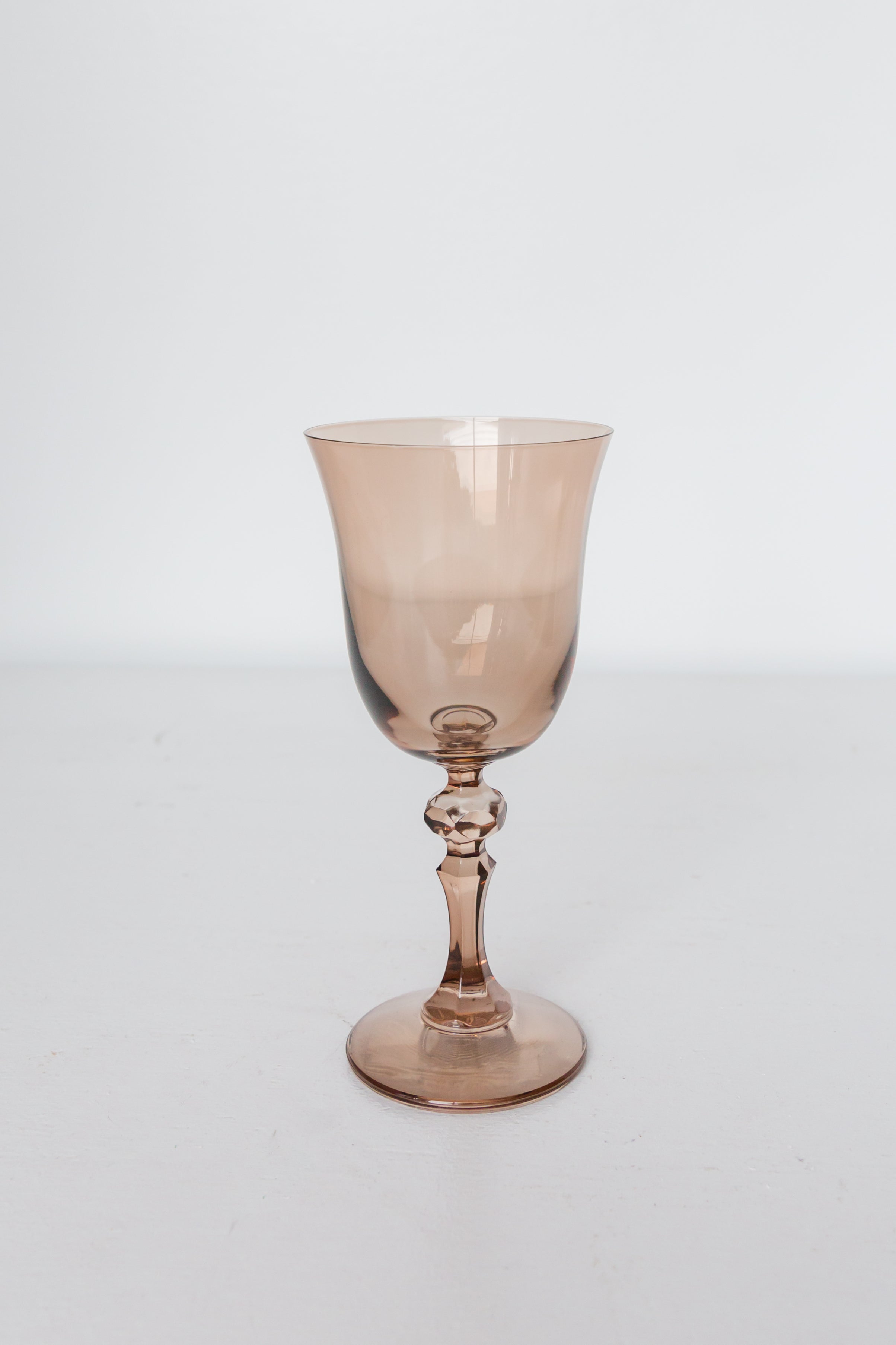 Estelle Colored Glass Estelle Colored Regal Goblet - Set of 6 {Mocha Mousse (Our Amber Smoke)} - view 3