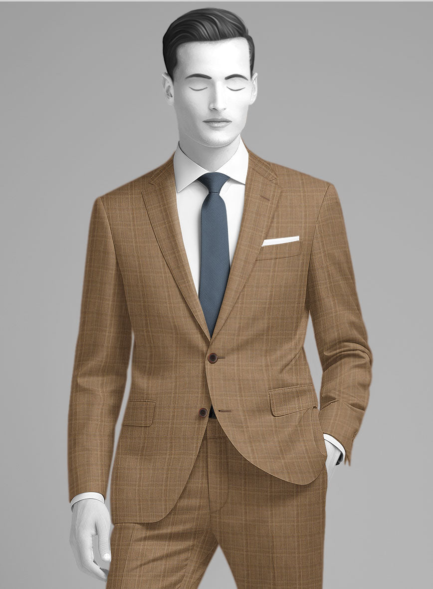 StudioSuits Napolean Gisde Glen Brown Wool Jacket - view 2