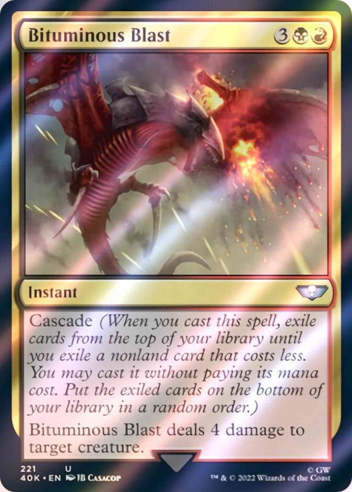 Bituminous blast 221 – Magic Bituminous Blast [221] [Universes Beyond: Warhammer 40,000] [Surge Foil]