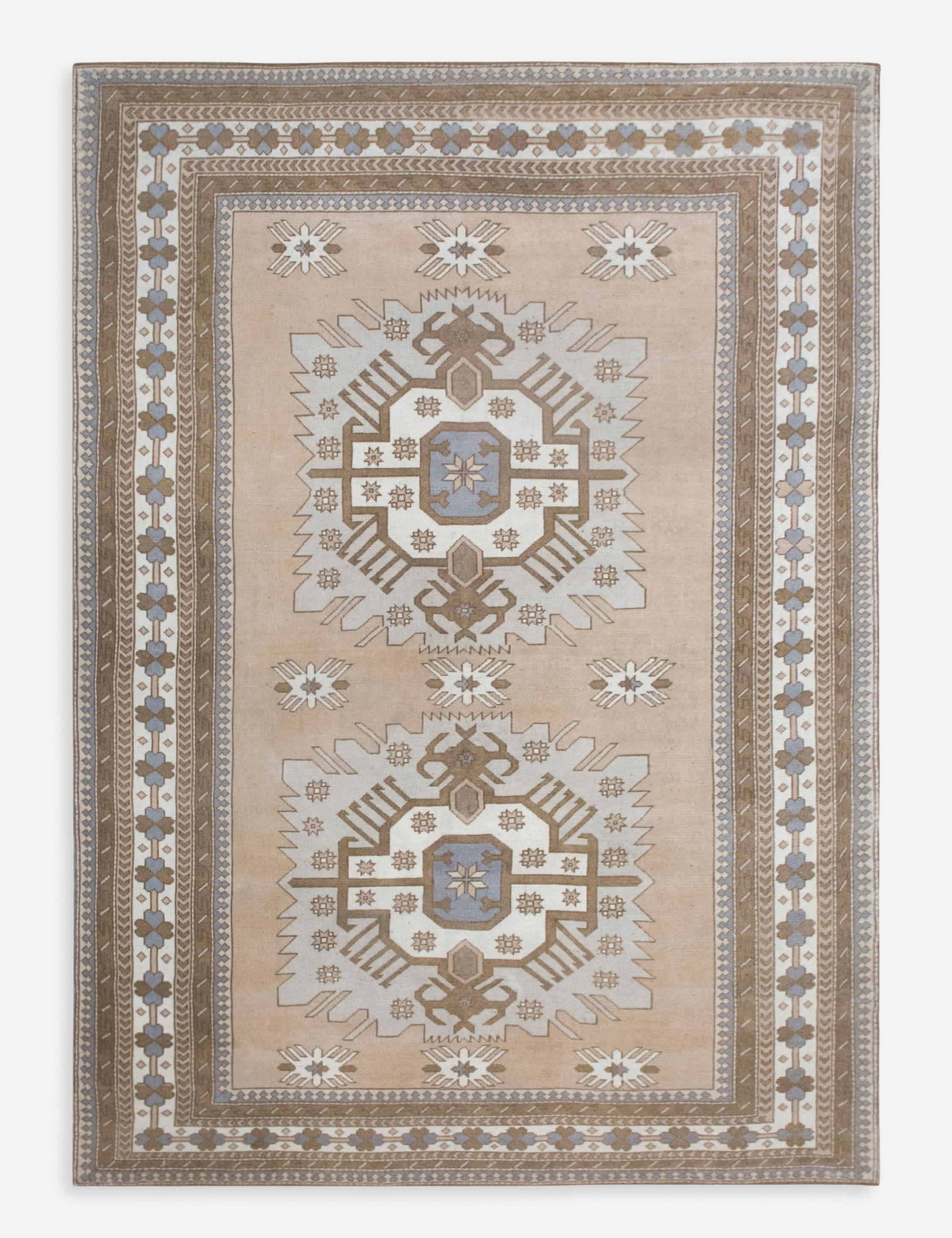 Lulu and Georgia Vintage Turkish Hand-Knotted Wool Rug No. 600, 7'12" x 12'3"