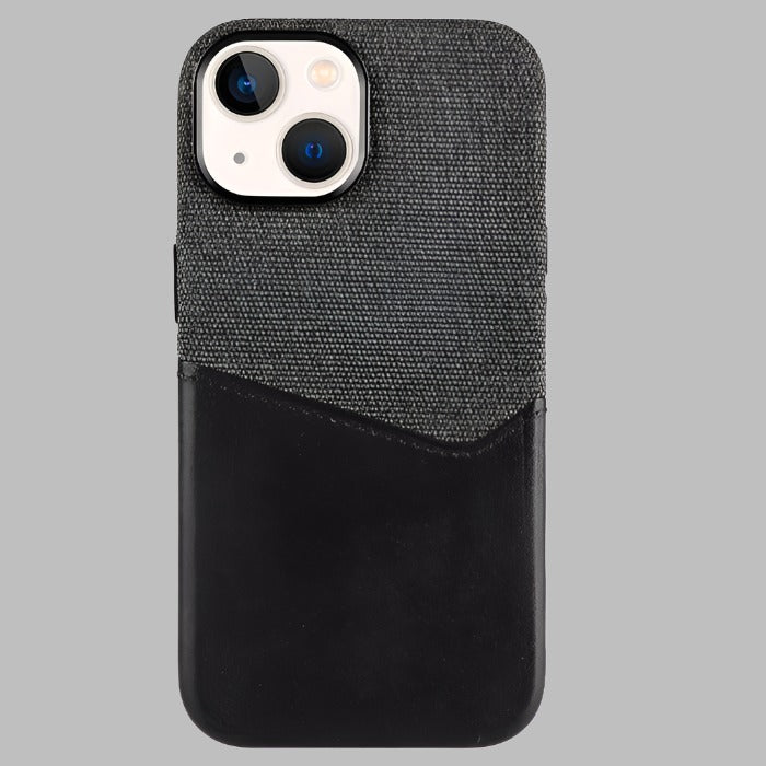 KShop iPhone 15 Plus Wallet Fabric Case