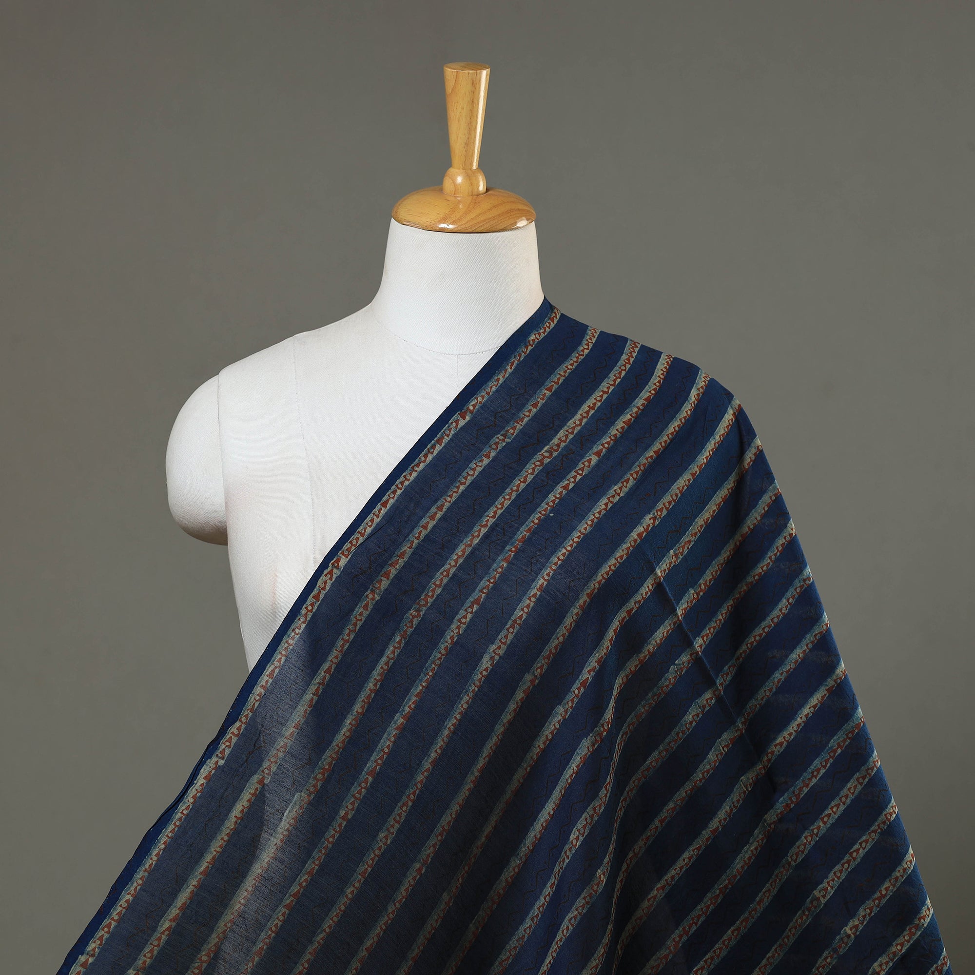 HAVELI CHRONICLES Natural Dyed Chanderi Silk Akola Print Fabric 12