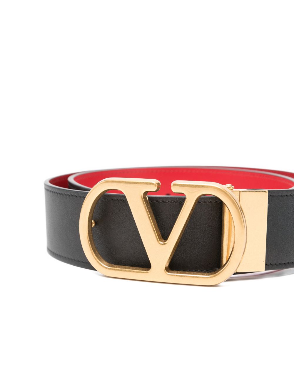 Valentino Garavani-Reversible Vlogo Signature Belt In Glossy Calfskin 40 Mm - view 2