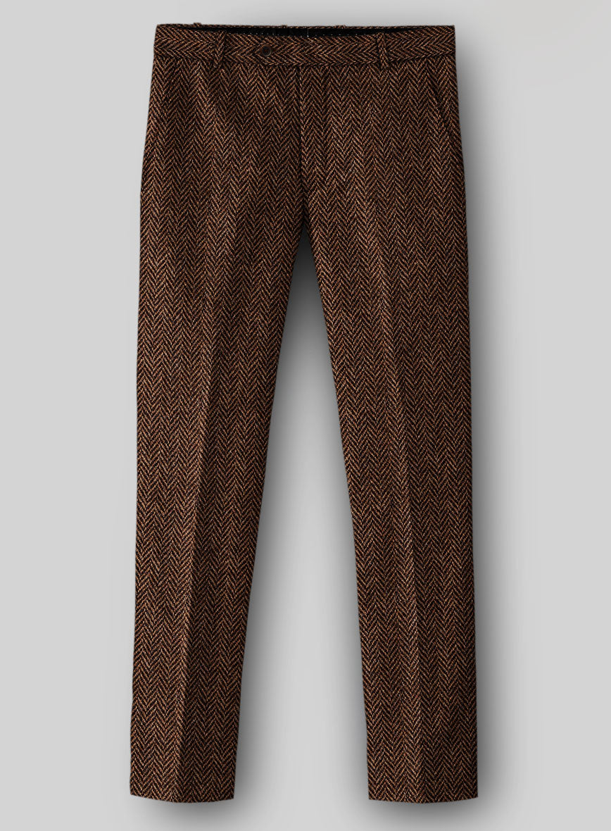 StudioSuits Harris Tweed Walnut Herringbone Pants