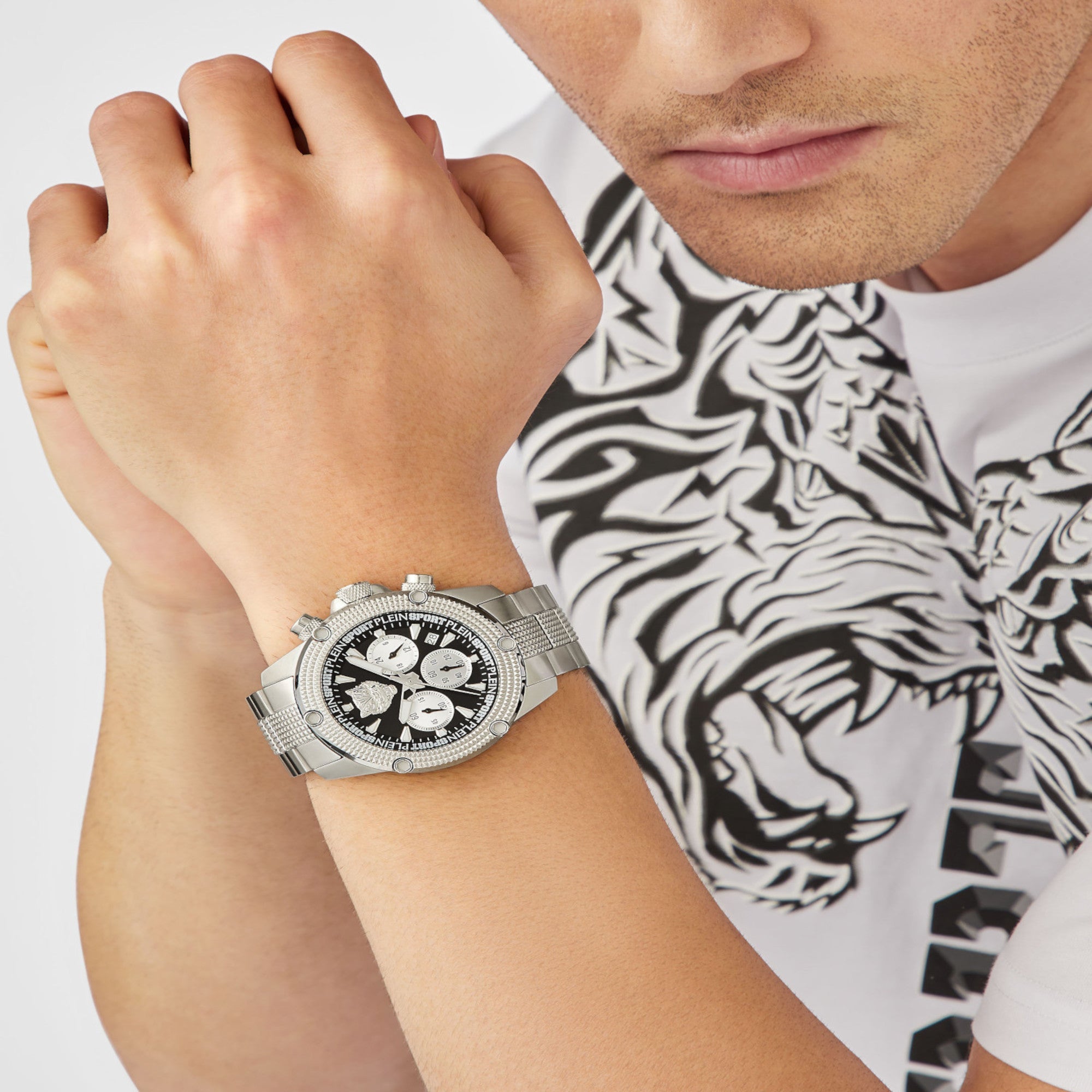 Plein Sports Hurricane Men Quartz Black Dial Chronograph Stainless Steel Watch PSDBA0823 - view 4