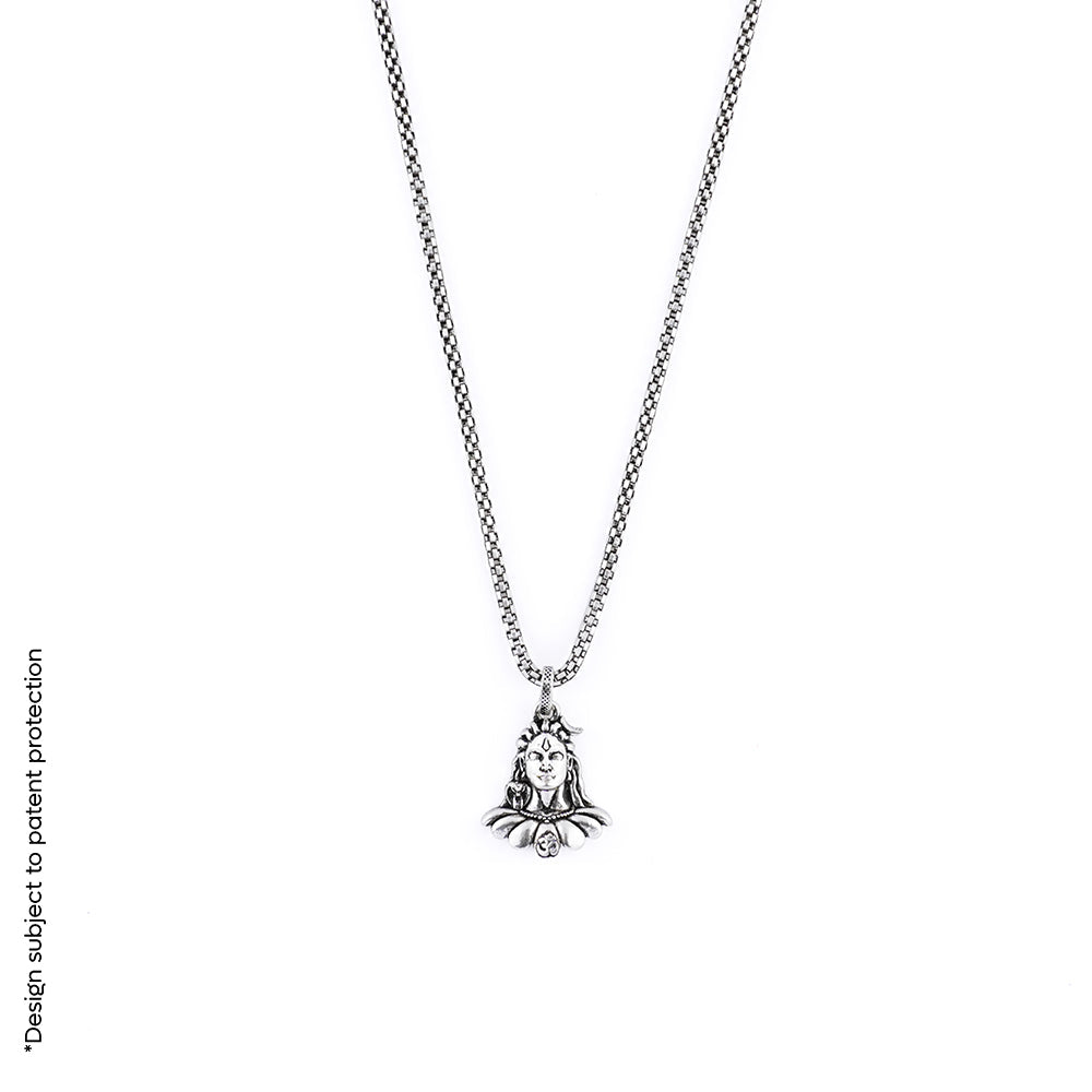 Prinjal Jewellers Adiyogi Pendant with Chain Silver 92.5 - view 4