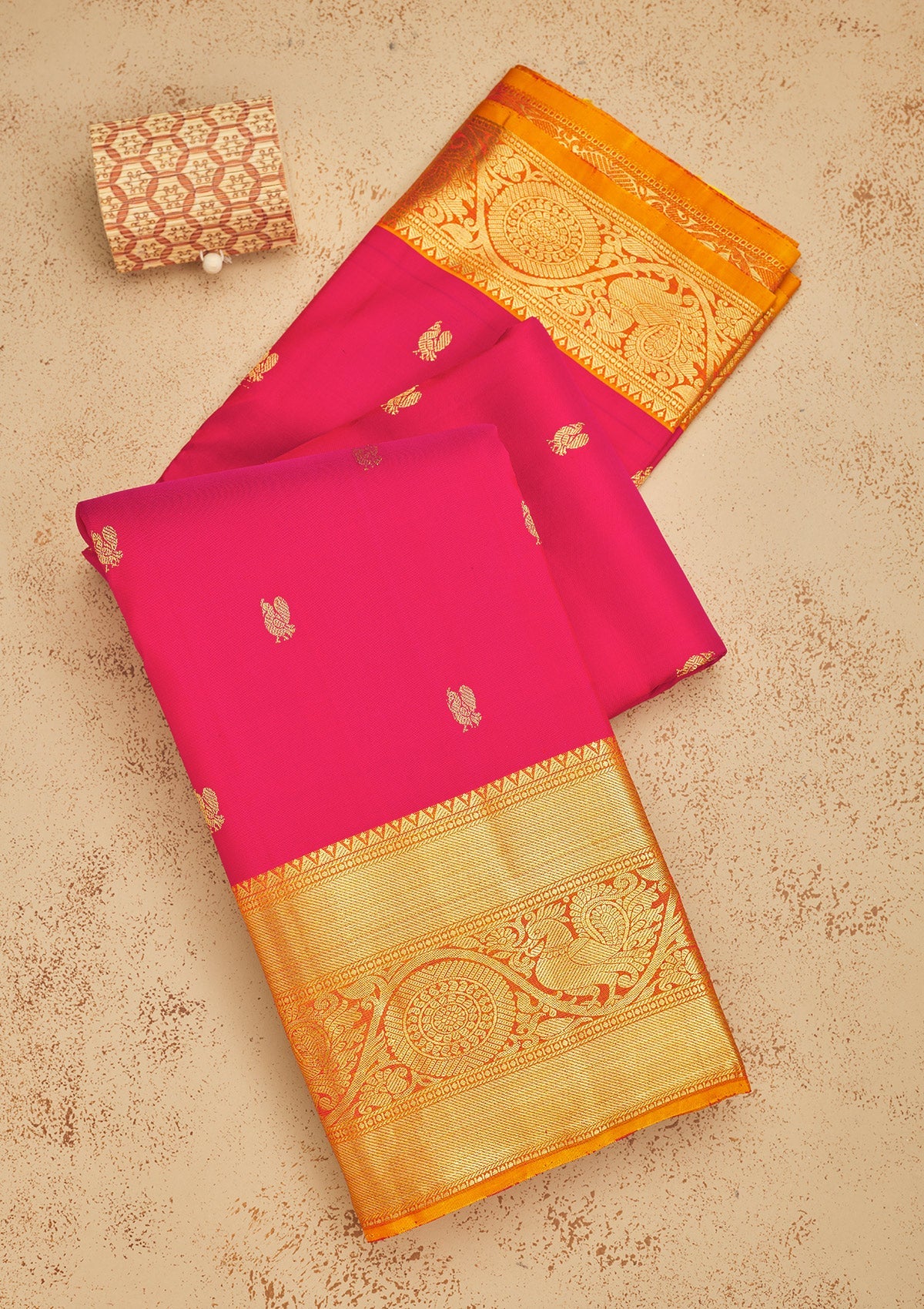 Koskii Rani Pink Zariwork Pure Silk Saree – Women's