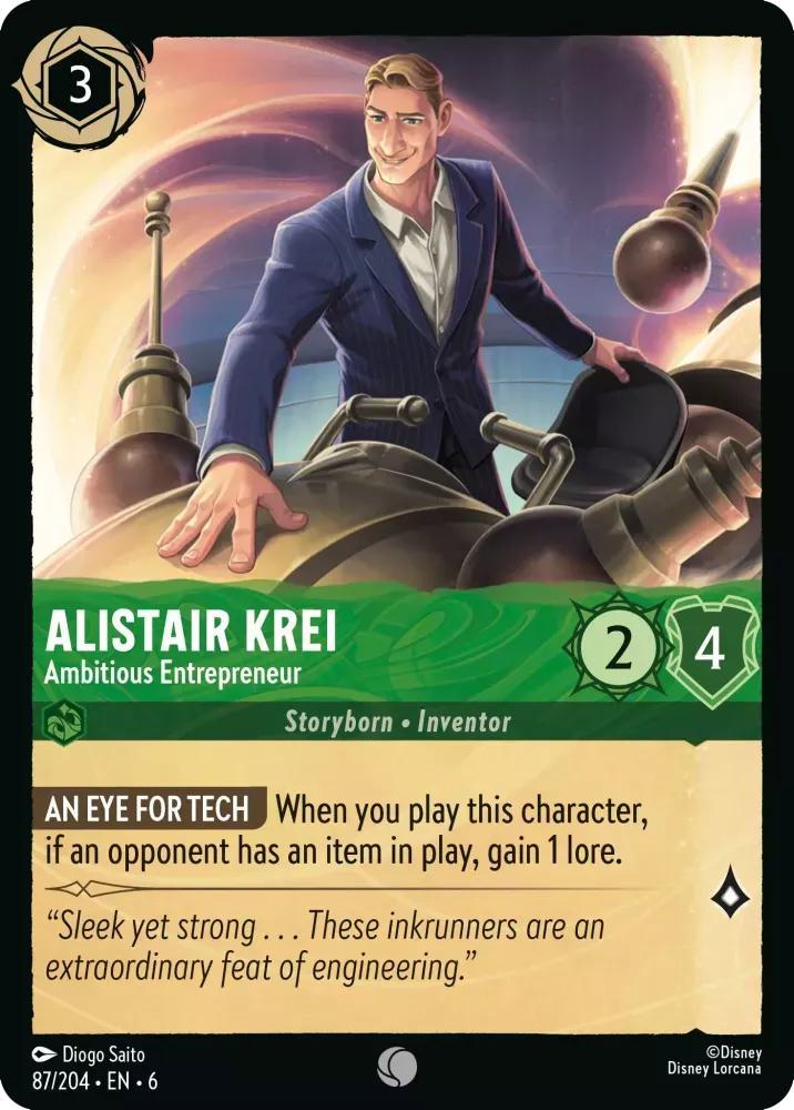 204 azurite sea – Lorcana Alistair Krei - Ambitious Entrepreneur - 87/204 [Azurite Sea] [Non-Foil]
