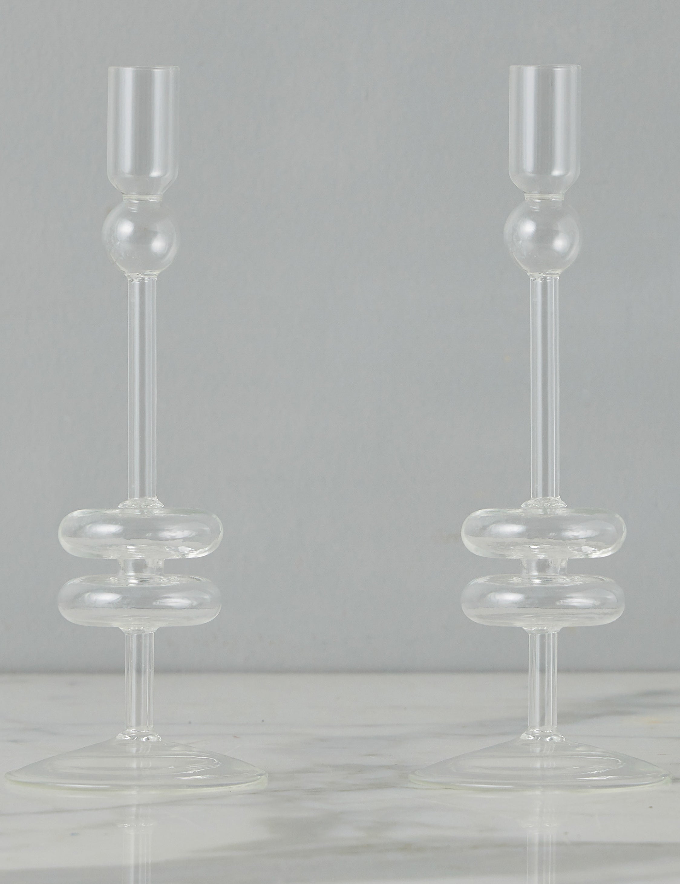 Lulu and Georgia Glass Candlestick Pair (Set of 2) by etúHOME - view 15