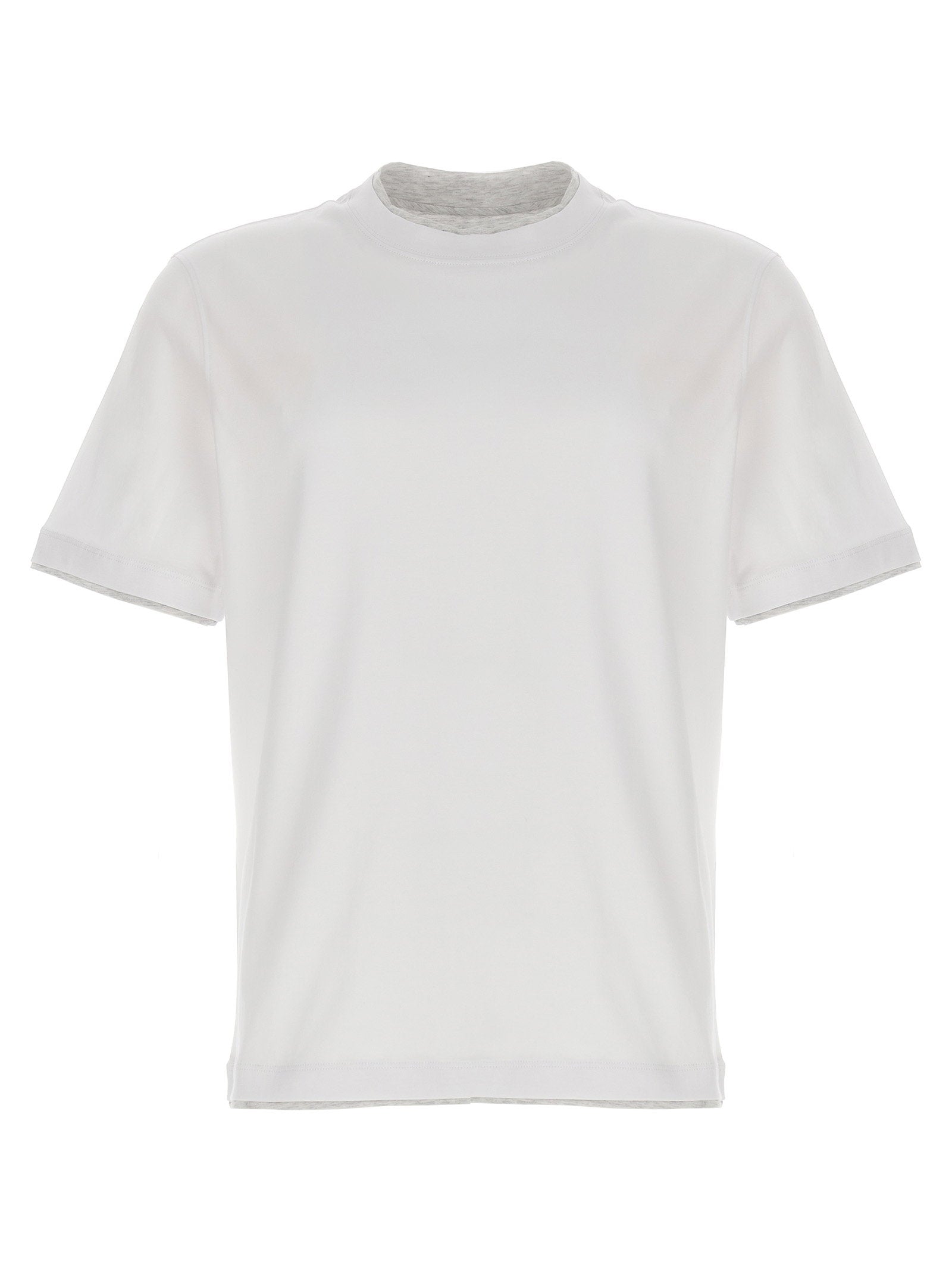 Brunello Cucinelli Double Layer T-shirt – 100% cotton