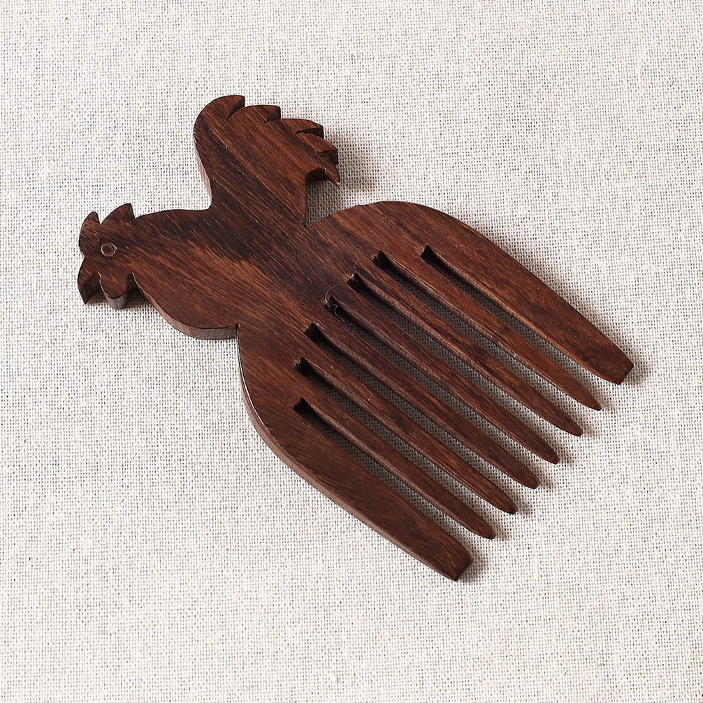 ITOKRI CRAFTS INITIATIVE Bijnor Hand Carved Steam Beech Wood Comb (Small) - view 2