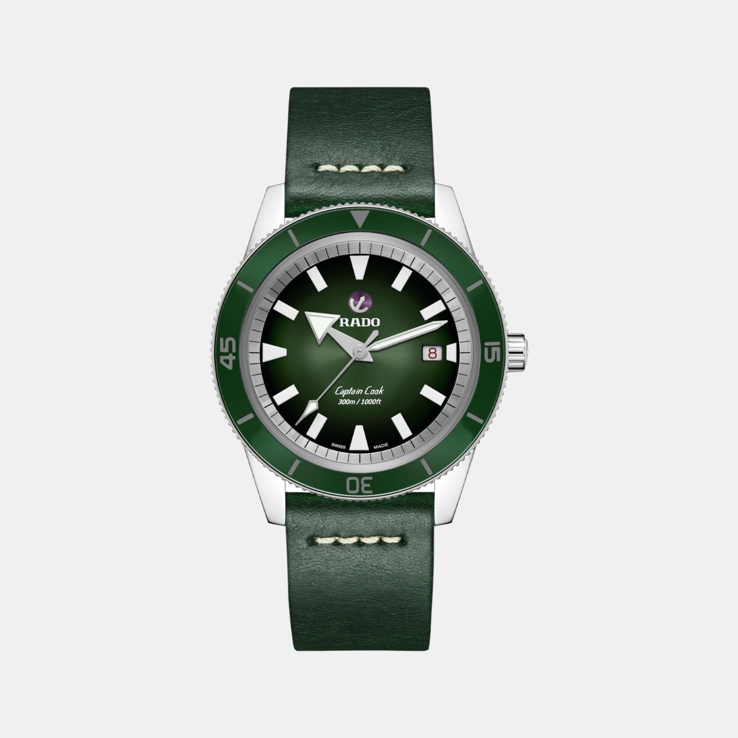 Rado Captain Cook Men Automatic Green Dial Analog Stainless Steel Watch R32105319