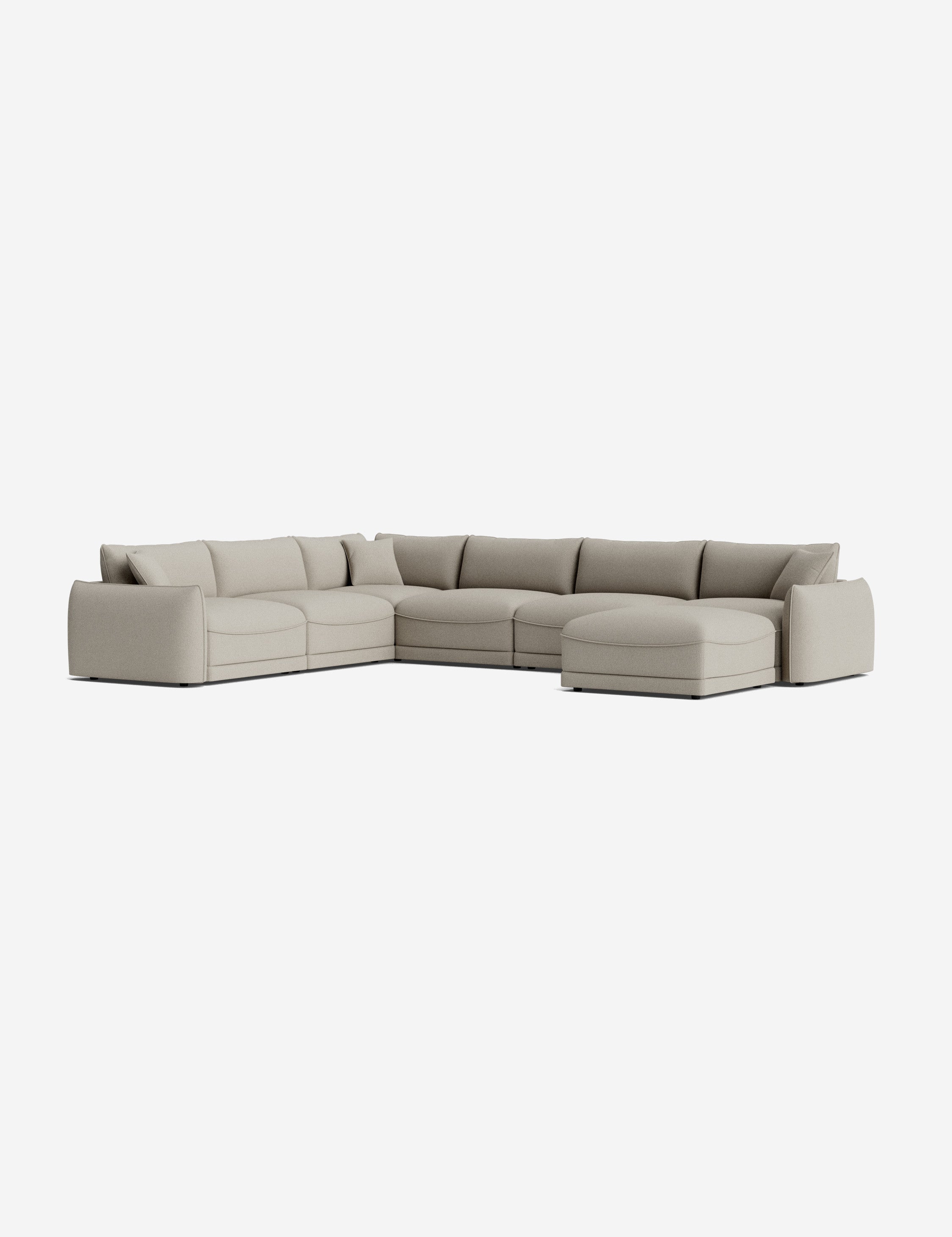 Lulu and Georgia Balmer Modular Corner Sectional Sofa With Ottoman - view 33