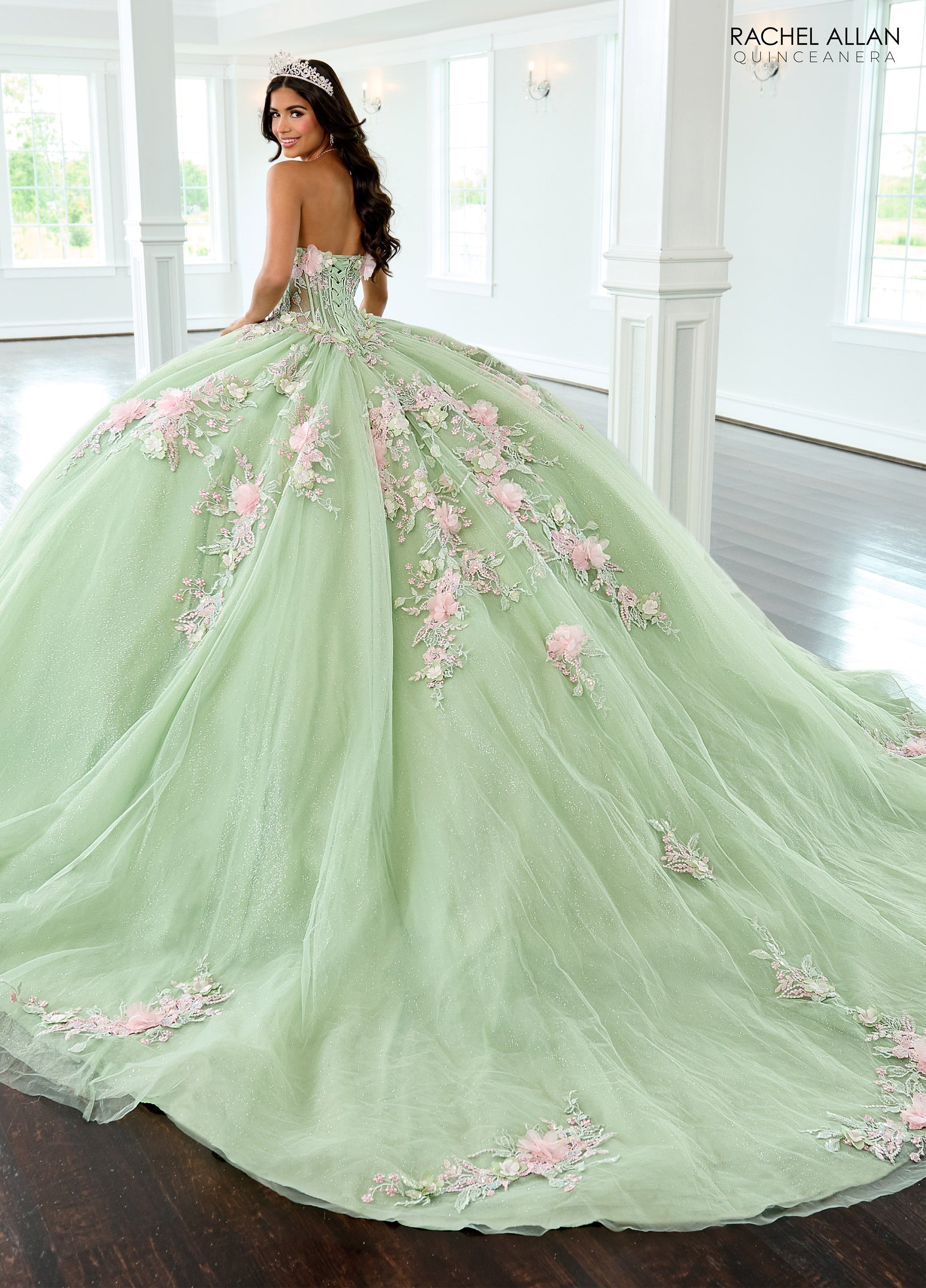 Mary's Bridal Cape Sleeve Quinceanera Dress by Rachel Allan RQ2216 - view 5