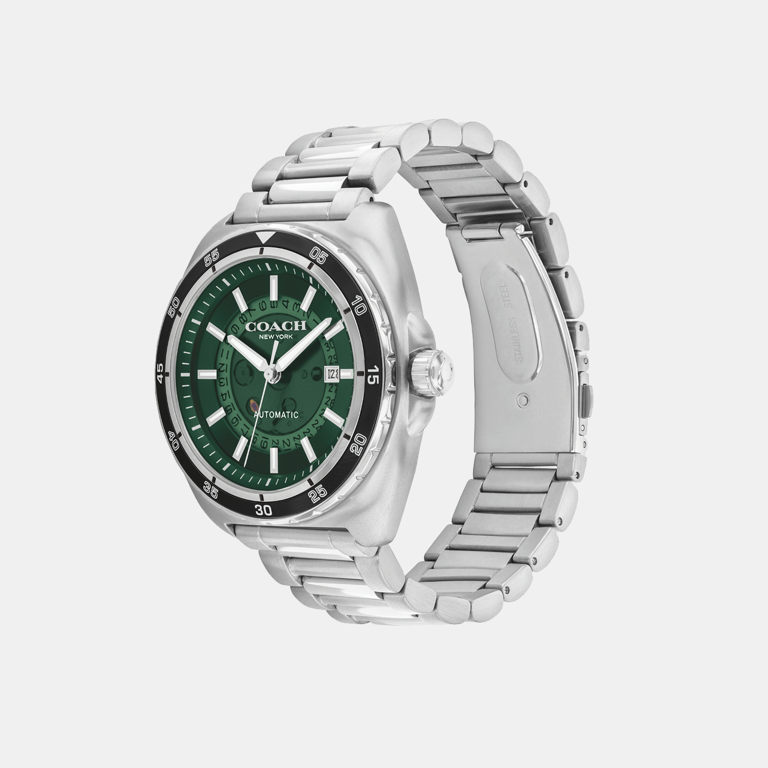 Coach Charter Men Automatic Green Dial Analog Stainless Steel Watch 14602713 - view 2