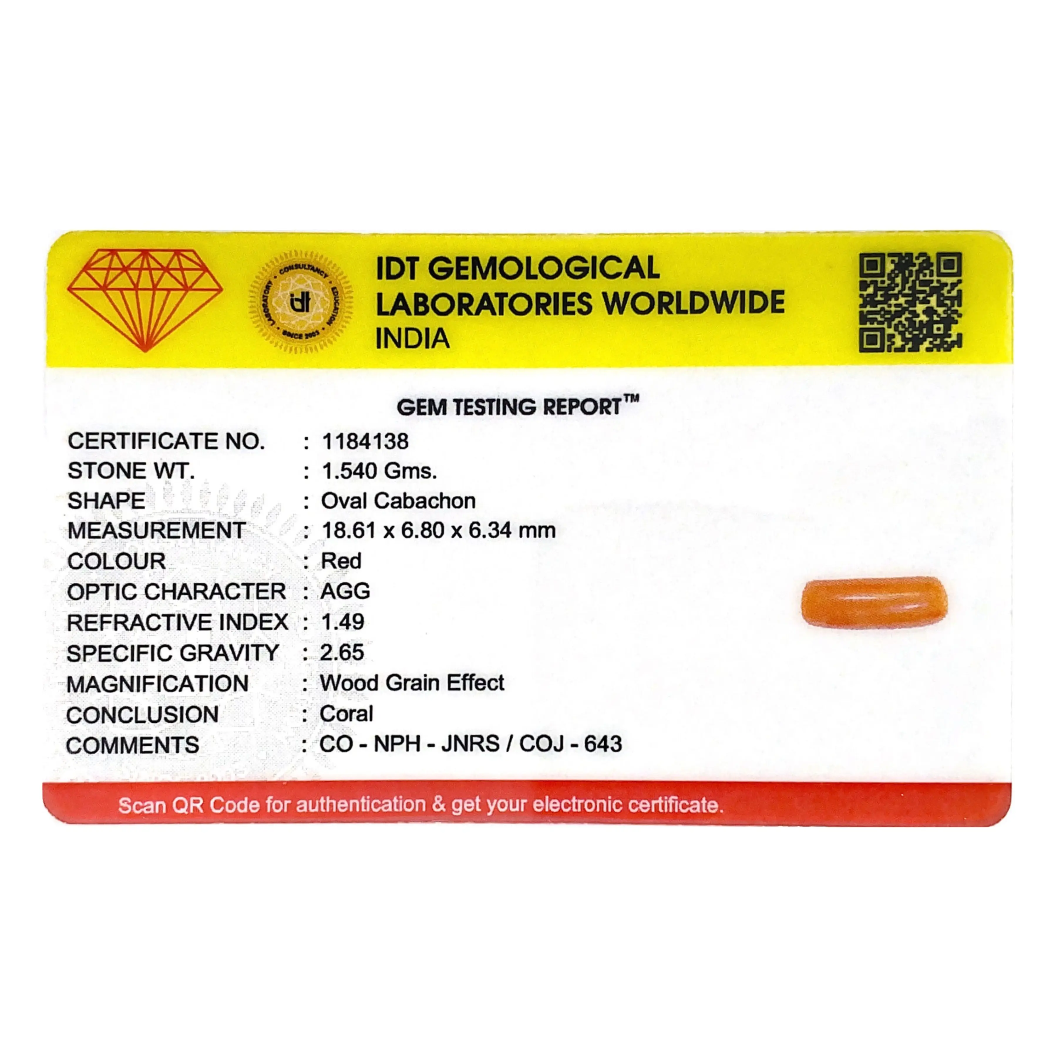 Pramogh Red Coral - 7.7 Carat - view 4