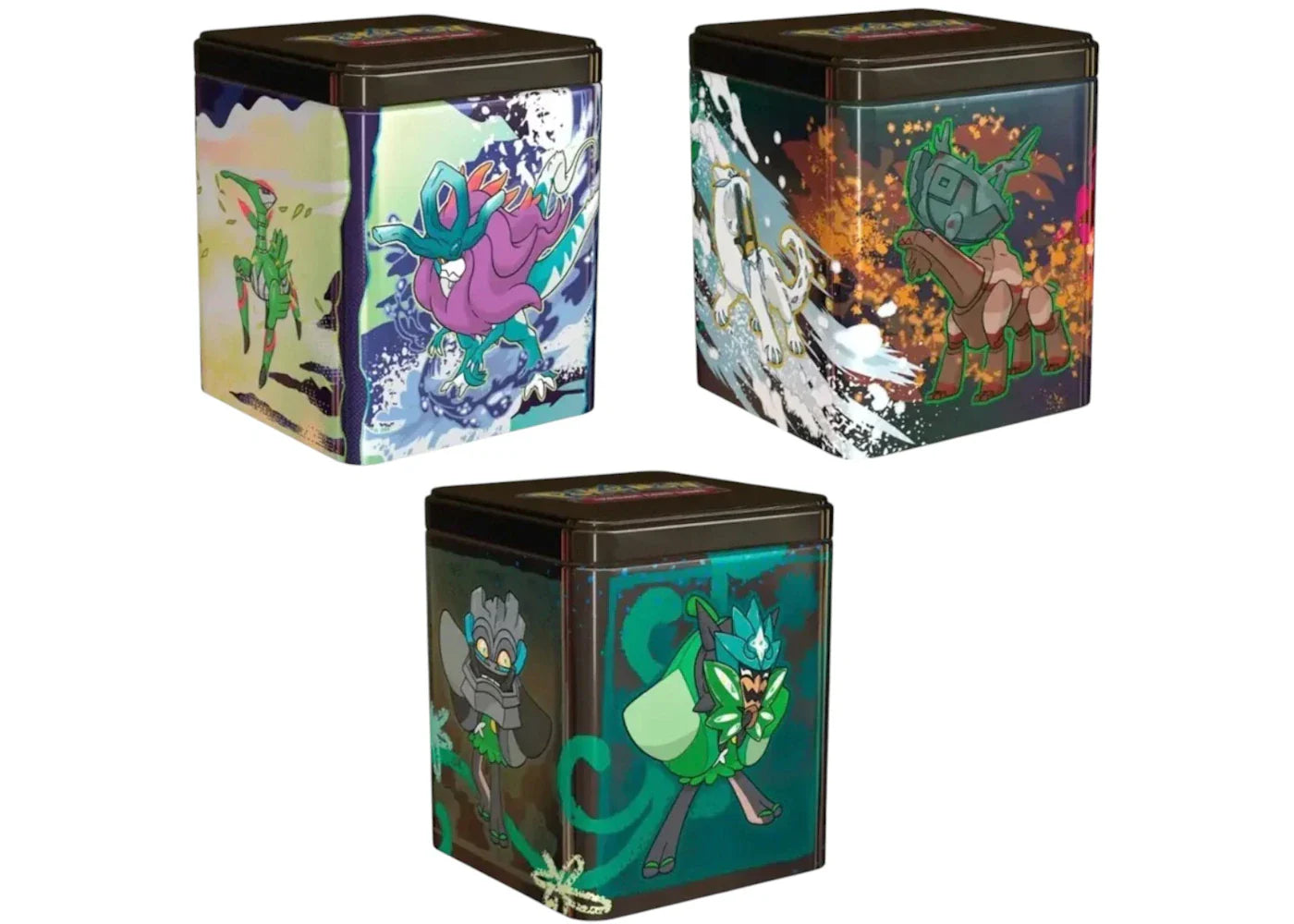 Scarlet violet ogerpon – 2025 Pokémon Scarlet & Violet Ogerpon/Paradox Pokemon/ Treasures of Ruin Stacking Tin 3x Lot